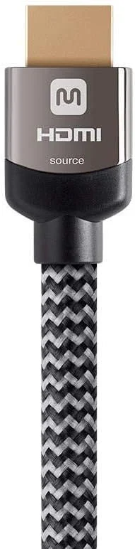 کابل HDMI پرسرعت فعال Monoprice، 4K@60Hz، 18Gbps، HDR، 26AWG، YUV 4:4:4، HDCP 2.2، روکش بافته شده، CL3، 7.6 متر، خاکستری - سری Luxe