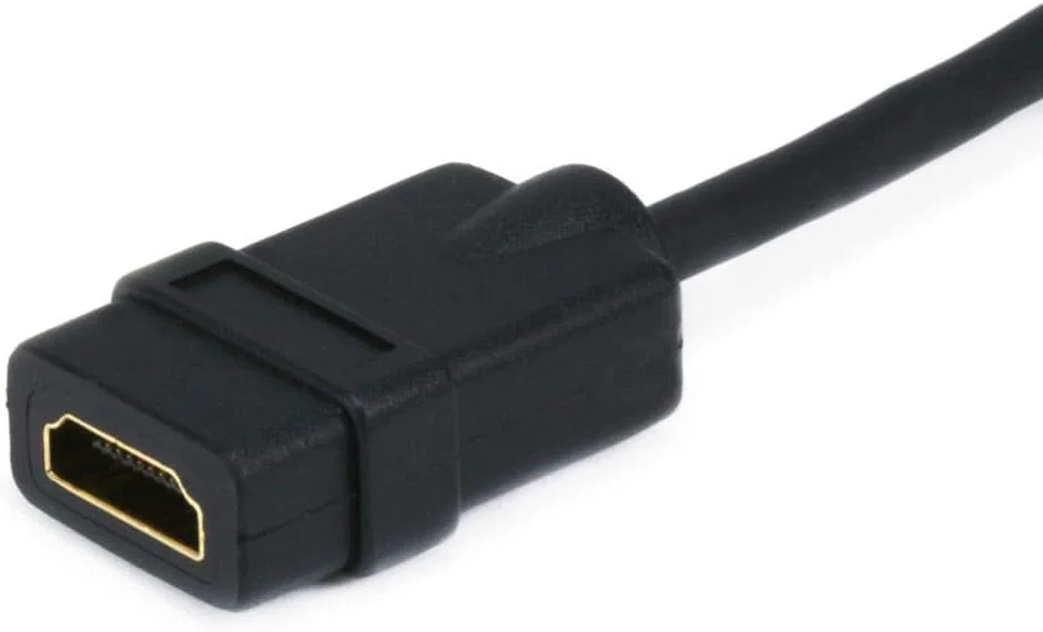 کابل HDMI پرسرعت 6 اینچی مونوپرایس 34AWG با اترنت - کانکتور HDMI Micro نر به کانکتور HDMI ماده - مشکی