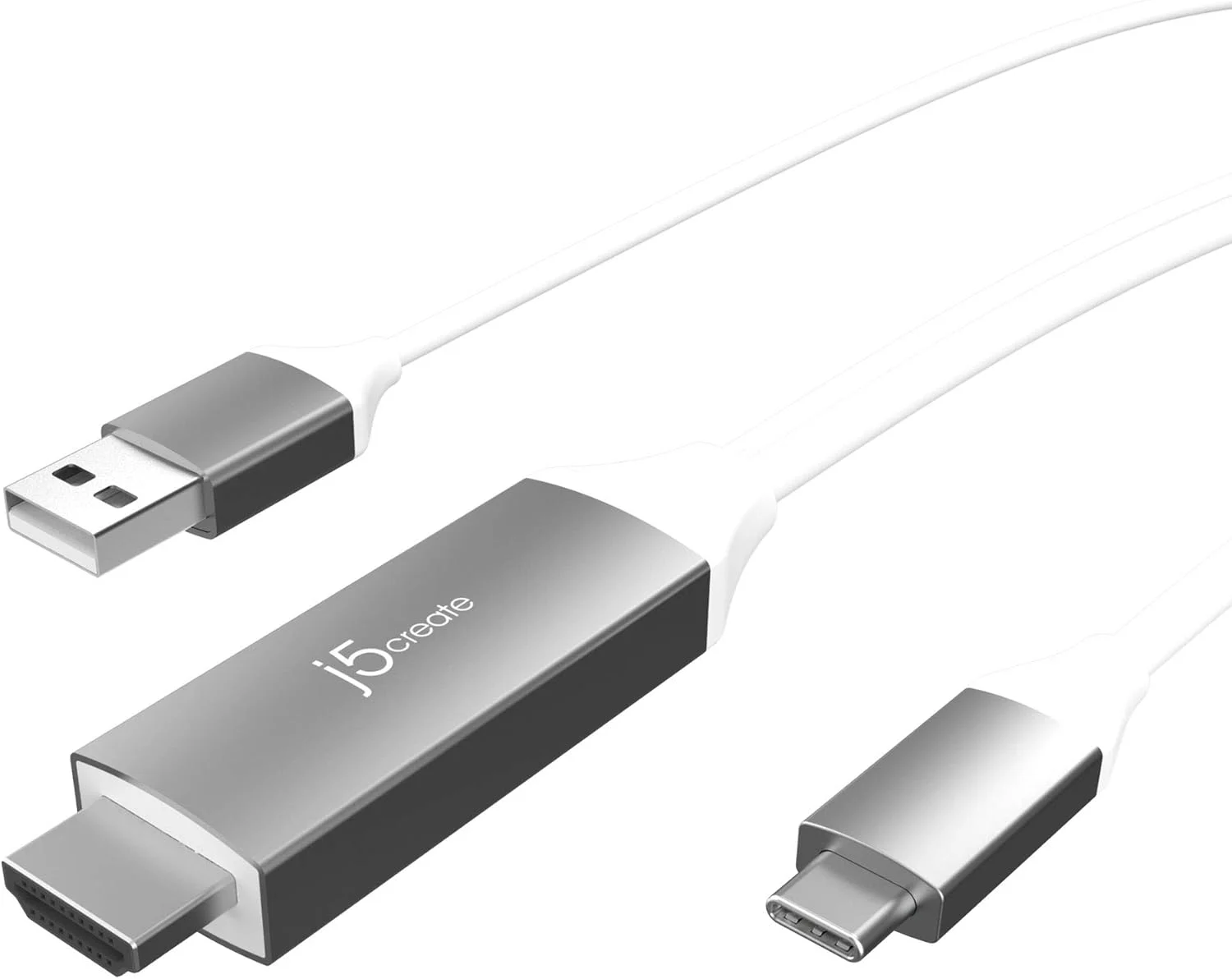 کابل USB Type C به HDMI 4K@60Hz با شارژ عبوری USB Type-A 7.5W، برای آیپد پرو، آیپد ایر 4، اندروید، تبلت، گلکسی و موارد دیگر (JCC154G)