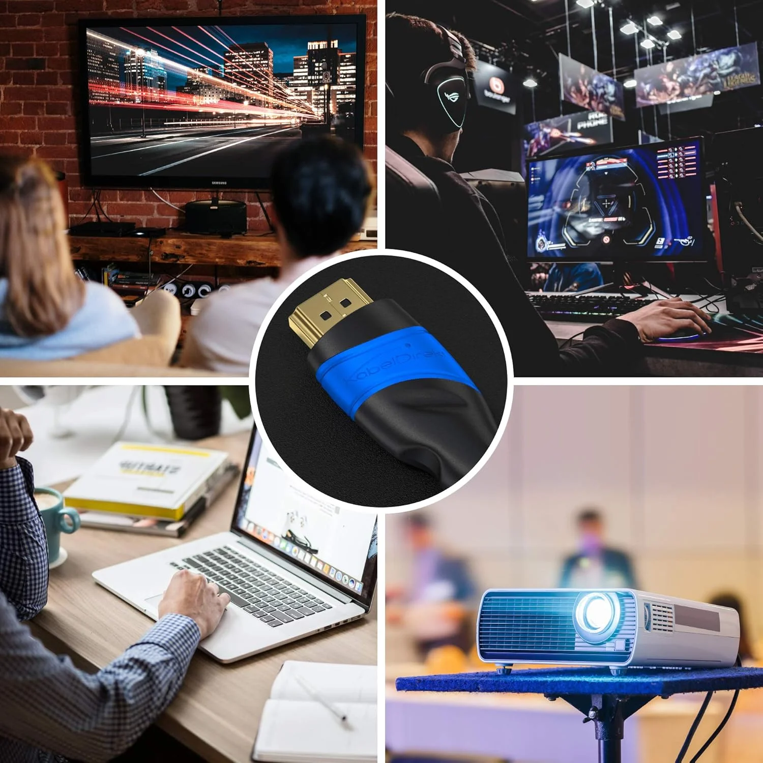 کابل HDMI کابل دایرکت – 8K / 4K – طول 0.3 متر و بیشتر (0.15 متر–23 متر) – طراحی آلمانی – پشتیبانی از 10K/8K@60Hz/4K@120Hz – کابل HDMI برای تلویزیون های HDTV، کامپیوتر، PS5، Xbox، Switch