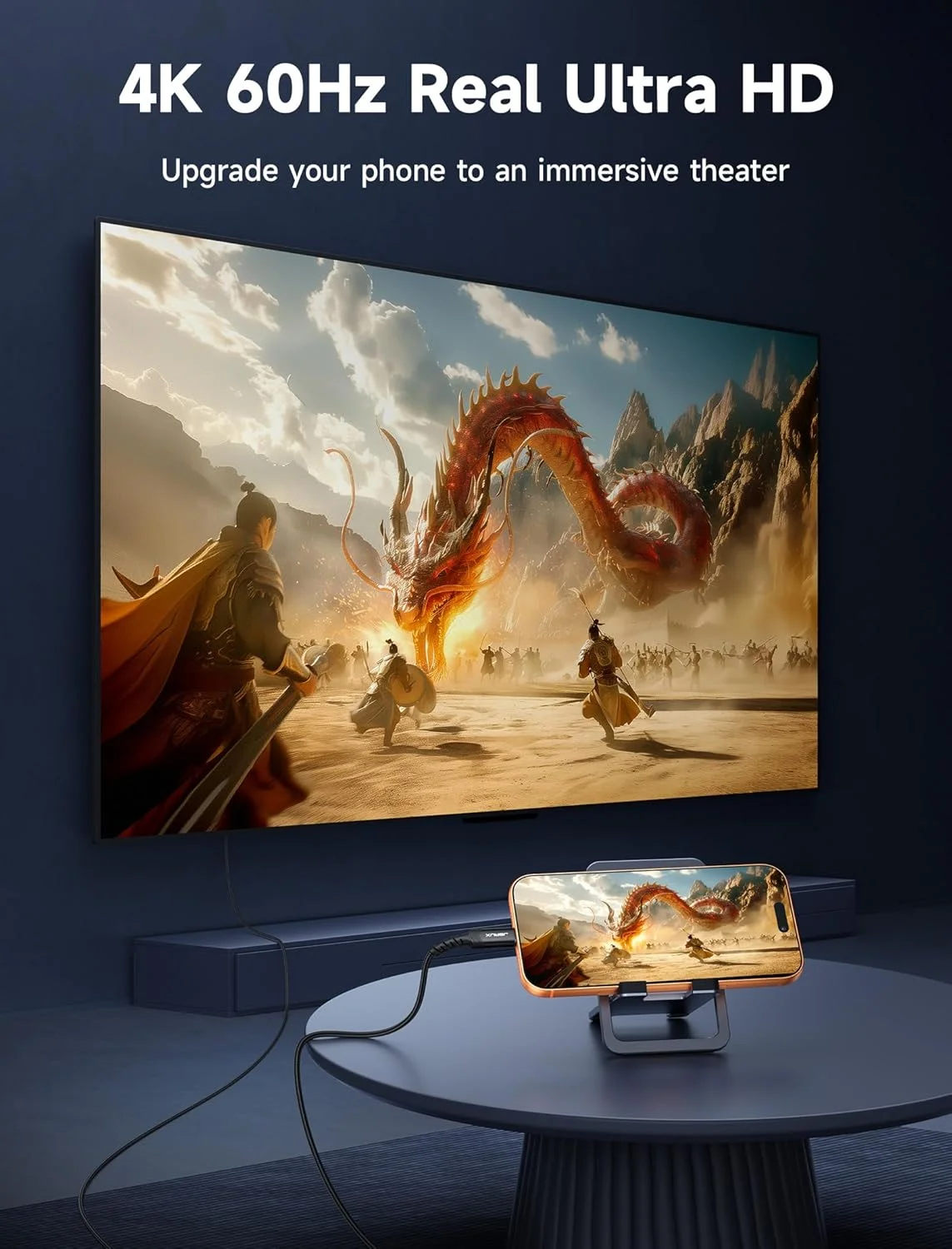 کابل USB نوع C به HDMI جی ساکس، طول 3 متر | 4K@60Hz | کابل USB 3.1 نوع C به HDMI 2.0 برای دفتر کار خانگی، (سازگار با تاندربولت 3/4) با آیفون 16 پرو مکس، مک بوک پرو/ایر، گلکسی S8 تا S24، آیپد پرو، آی مک - مشکی کابل USB نوع C به HDMI جی ساکس، طول 3 متر | 4K@60Hz | کابل USB 3.1 نوع C به HDMI 2.0 برای دفتر کار خانگی، (سازگار با تاندربولت 3/4) با آیفون 16 پرو مکس، مک بوک پرو/ایر، گلکسی S8 تا S24، آیپد پرو، آی مک - مشکی