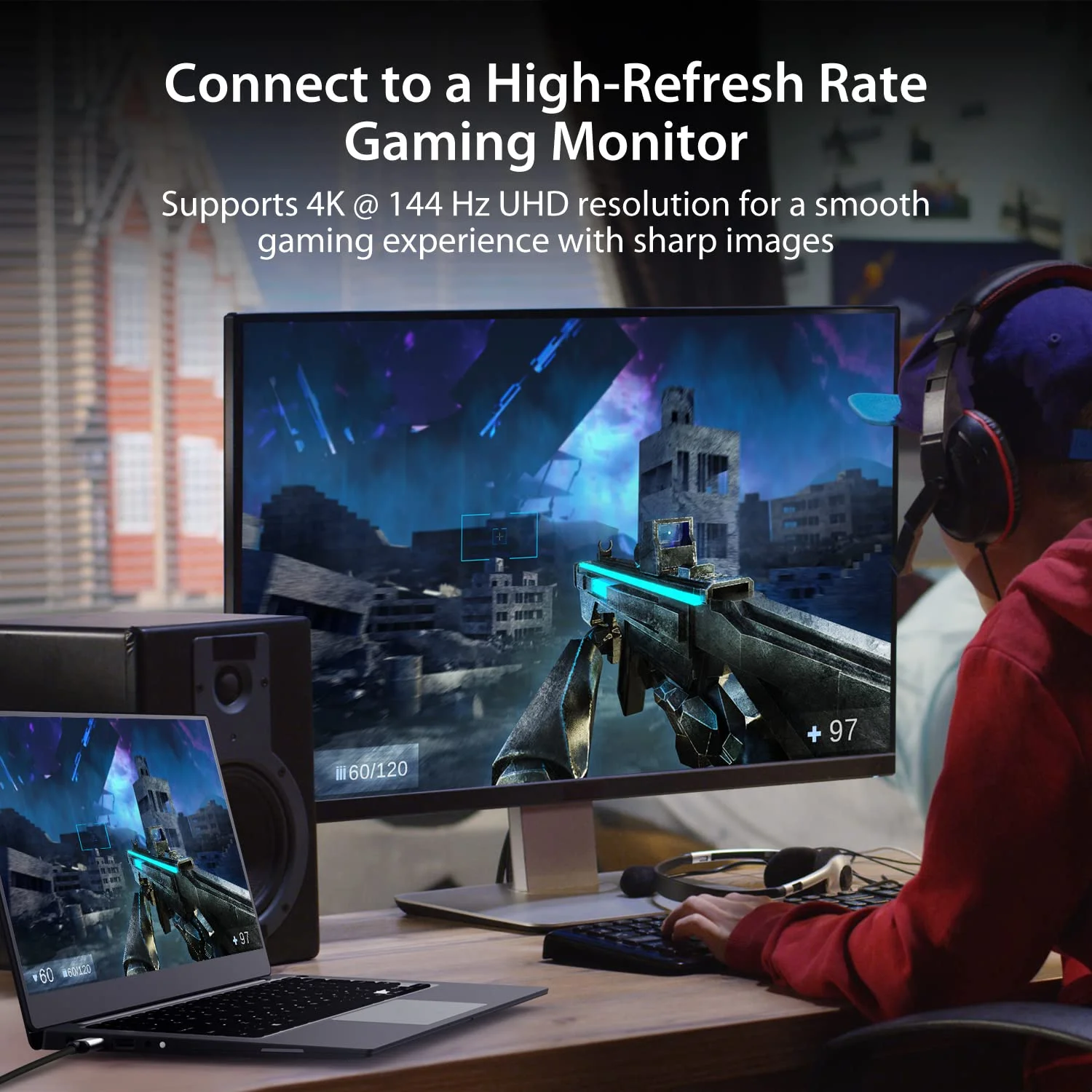 کابل USB Type C به HDMI جی 5 کریت - 1.8 متر (8K@60Hz, 4K@120Hz) با نور RGB LED برای MacBook Pro، MacBook Air، iPad Pro، Samsung Galaxy، Surface Pro، Dell، HP (JCC157)