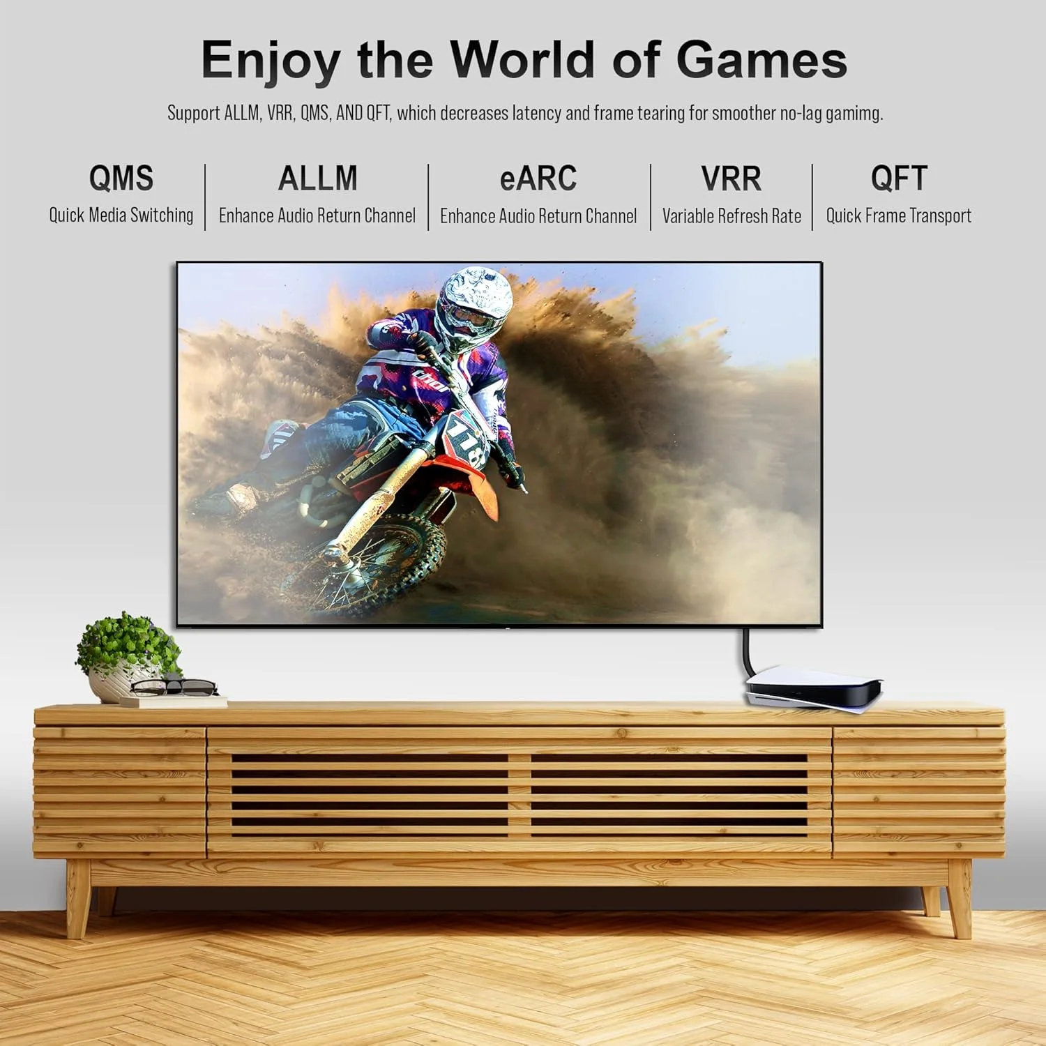 کابل HDMI 2.1 هشتK جی-تک دیجیتال 30 سانتی‌متری (بسته 3 عددی) | کابل HDMI فوق‌العاده پرسرعت 48 گیگابیت بر ثانیه، 4K@120Hz، 8K@60Hz، ARC & eARC، سازگار با PS5، Xbox، Apple TV، لپ‌تاپ و غیره [JTECH-8KCAB1]