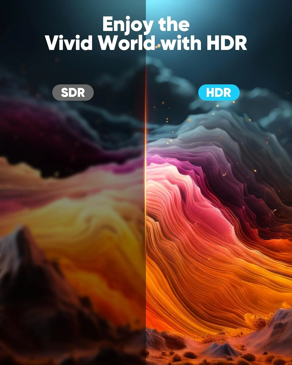 کابل HDMI 4K هایوینگز 2 متری | کابل با کیفیت HDMI 2.0 سرعت بالا 4K@60Hz، روکش نایلونی بافته شده و کانکتورهای طلایی، HDR، اترنت، ARC، 3D، HDCP 2.2، سازگار با PS-5/4/3/ HDTV/مانیتور/DVD/استریمینگ کابل HDMI 4K هایوینگز 2 متری | کابل با کیفیت HDMI 2.0 سرعت بالا 4K@60Hz، روکش نایلونی بافته شده و کانکتورهای طلایی، HDR، اترنت، ARC، 3D، HDCP 2.2، سازگار با PS-5/4/3/ HDTV/مانیتور/DVD/استریمینگ