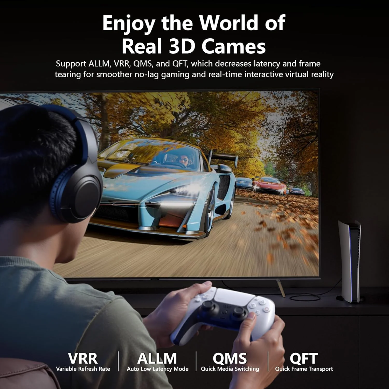 کابل HDMI 2.2 با سرعت فوق العاده بالا 96 گیگابیت بر ثانیه، پشتیبانی از 4K@480Hz و 8K@240Hz، HDCP 2.2&2.3، HDR پویا، eARC، DTS:X، سازگار با PC/مانیتور/تلویزیون/HDTV/PS5/Blu-ray