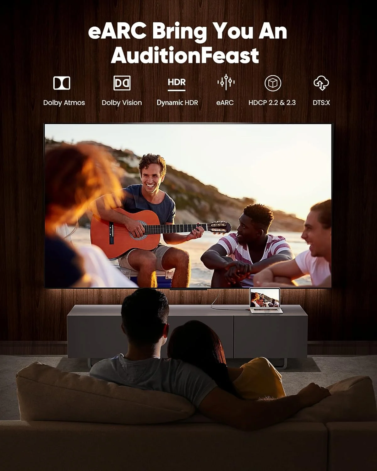 کابل HDMI 2.1 های وینگ، 8K 10K، طول 2 متر، بسته 2 عددی، کابل بافته شده با سرعت فوق العاده بالا - 4K@120Hz 8K@60Hz، DTS:X، HDCP 2.2 & 2.3، HDR 10 سازگار با Roku TV/HDTV/Blu-ray