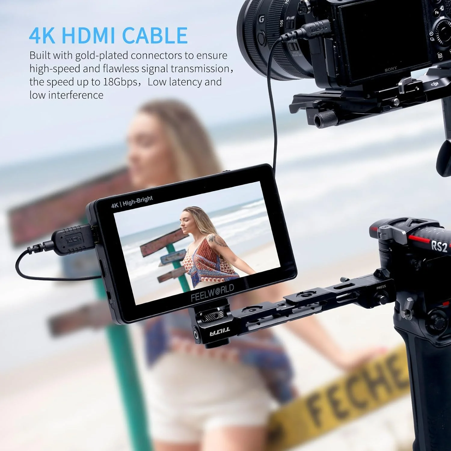 کابل تبدیل HDMI به Micro HDMI FEELWORLD فوق العاده نازک 4K، طول 0.5 متر، کابل باریک HDMI 2.0 با قطر 2.5 میلی متر، پشتیبانی از سرعت بالا 4K@60Hz 2160p 1080p 18 گیگابیت بر ثانیه 3D HDR برای دوربین و فیلمبرداری کابل تبدیل HDMI به Micro HDMI FEELWORLD فوق العاده نازک 4K، طول 0.5 متر، کابل باریک HDMI 2.0 با قطر 2.5 میلی متر، پشتیبانی از سرعت بالا 4K@60Hz 2160p 1080p 18 گیگابیت بر ثانیه 3D HDR برای دوربین و فیلمبرداری