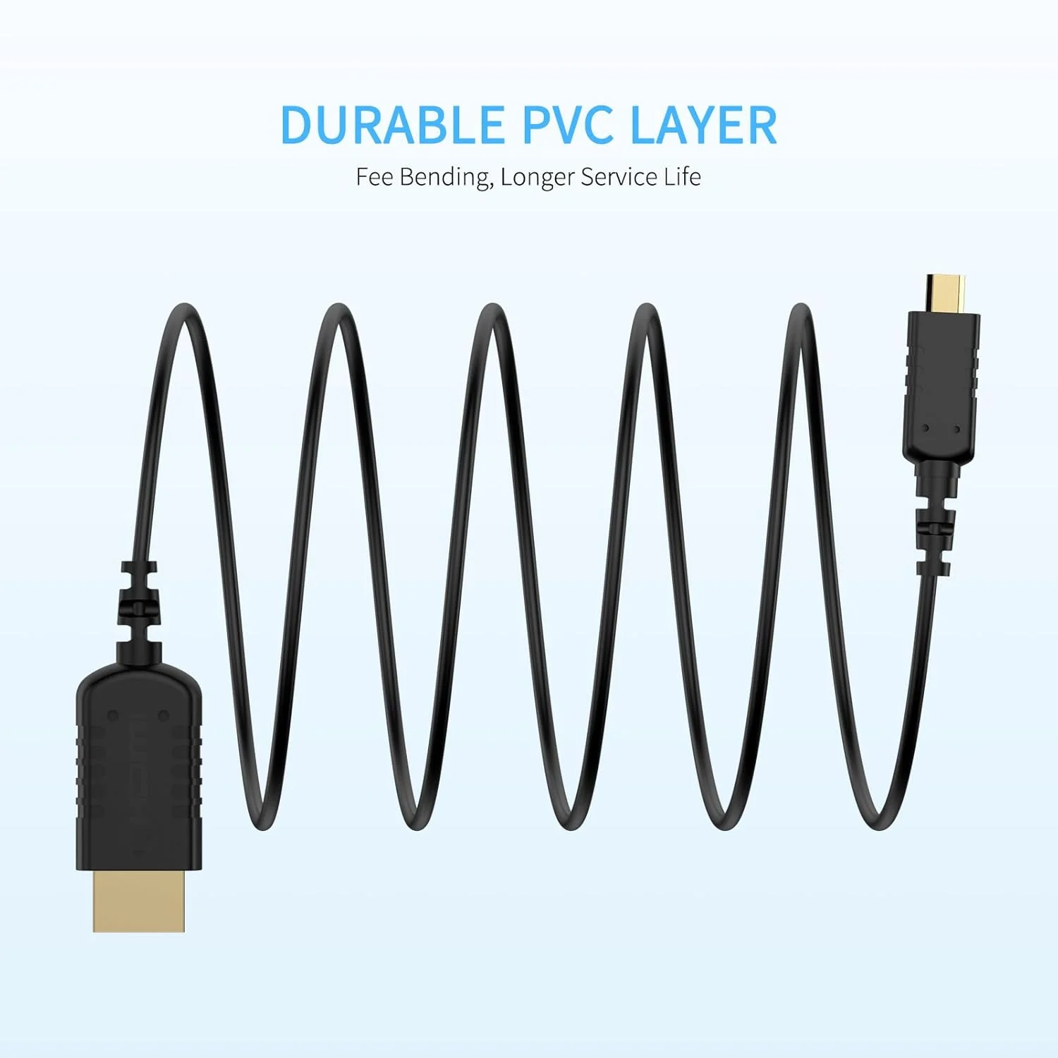 کابل تبدیل HDMI به Micro HDMI FEELWORLD فوق العاده نازک 4K، طول 0.5 متر، کابل باریک HDMI 2.0 با قطر 2.5 میلی متر، پشتیبانی از سرعت بالا 4K@60Hz 2160p 1080p 18 گیگابیت بر ثانیه 3D HDR برای دوربین و فیلمبرداری کابل تبدیل HDMI به Micro HDMI FEELWORLD فوق العاده نازک 4K، طول 0.5 متر، کابل باریک HDMI 2.0 با قطر 2.5 میلی متر، پشتیبانی از سرعت بالا 4K@60Hz 2160p 1080p 18 گیگابیت بر ثانیه 3D HDR برای دوربین و فیلمبرداری