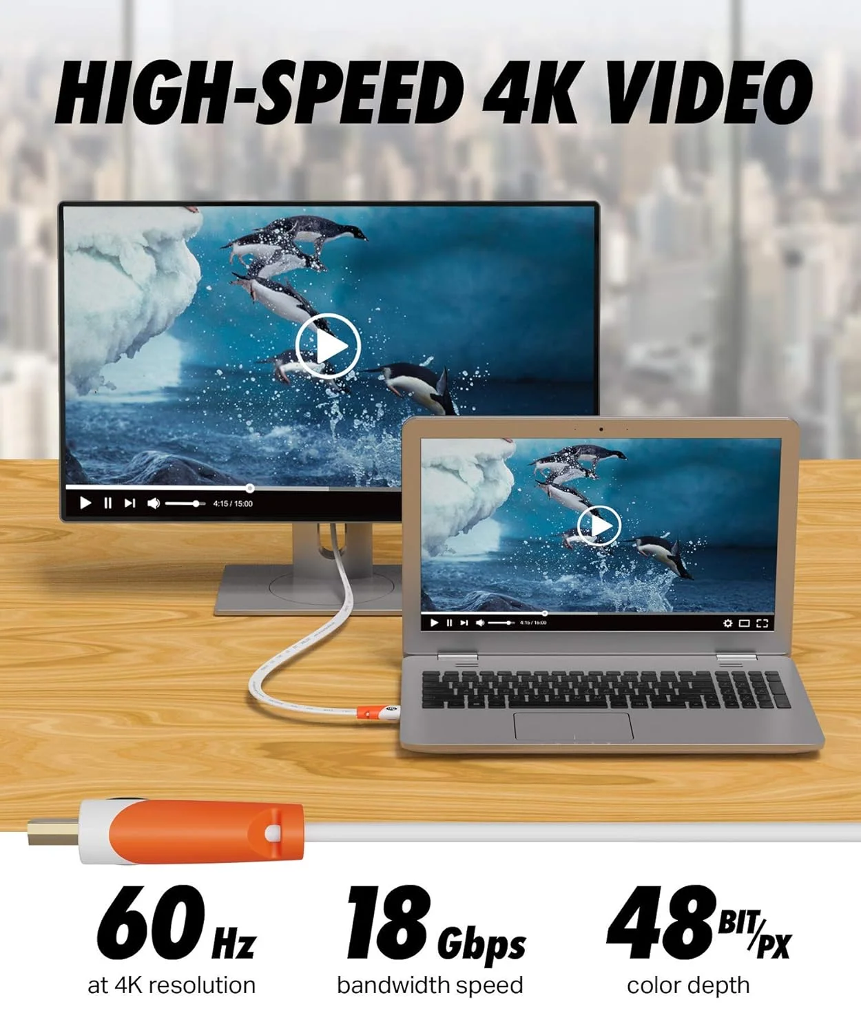 کابل تخت HDMI - 2.0 - سیم تخت HDMI سرعت بالا، از Ultra Clarity - دارای رتبه CL3 - کانال بازگشت صدا (ARC) 4K Ultra HD 2160p / پهنای باند تا 18 گیگابیت بر ثانیه / 3D HD 2 X 1080p Ready (7.6 متر، یک بسته) کابل تخت HDMI - 2.0 - سیم تخت HDMI سرعت بالا، از Ultra Clarity - دارای رتبه CL3 - کانال بازگشت صدا (ARC) 4K Ultra HD 2160p / پهنای باند تا 18 گیگابیت بر ثانیه / 3D HD 2 X 1080p Ready (7.6 متر، یک بسته)