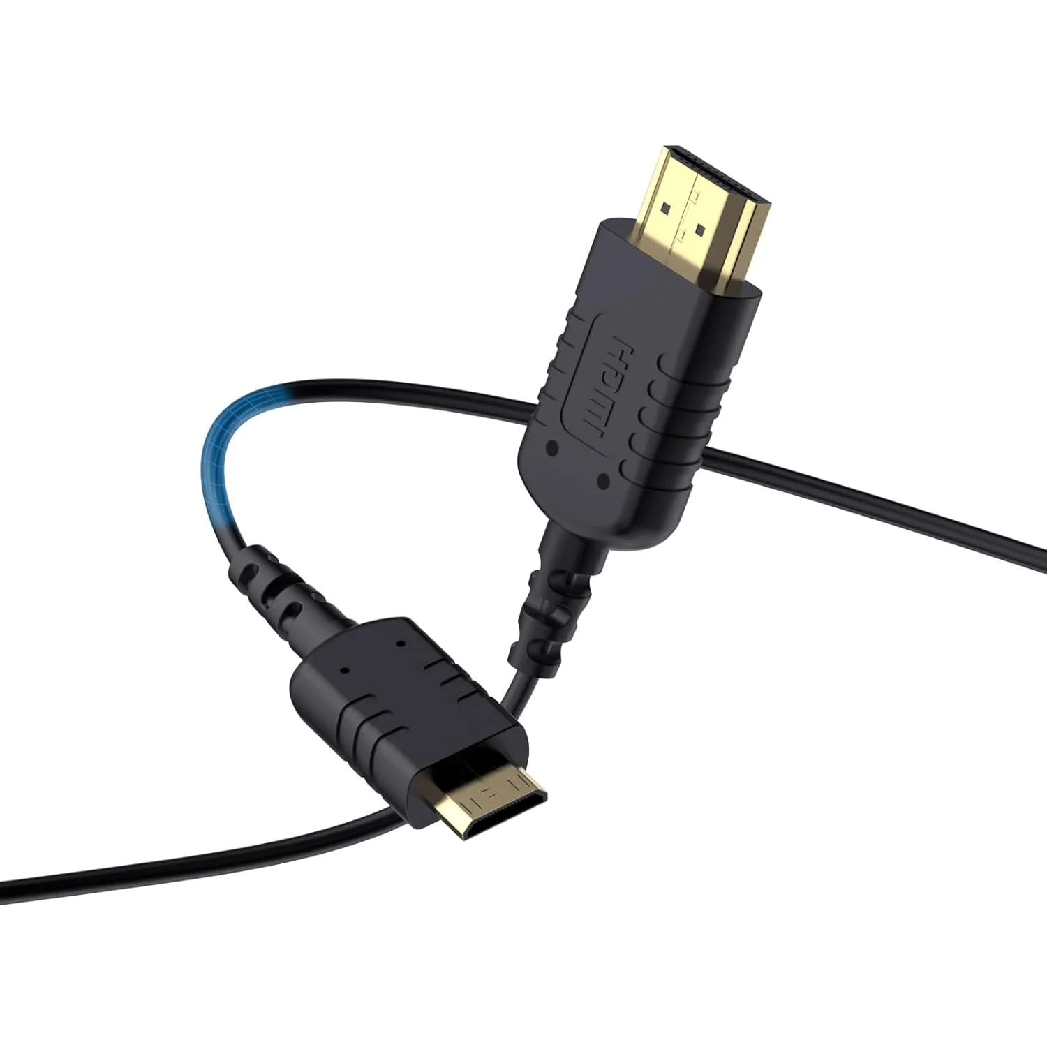 کابل مینی HDMI به HDMI فوق العاده نازک FEELWORLD 4K، طول 0.5 متر، کابل باریک HDMI 2.0 با قطر 2.5 میلی متر، پشتیبانی از سرعت بالا 4K@60Hz 2160p 1080p 18 گیگابیت بر ثانیه 3D HDR برای دوربین، فیلمبردار، لپ تاپ، تبلت