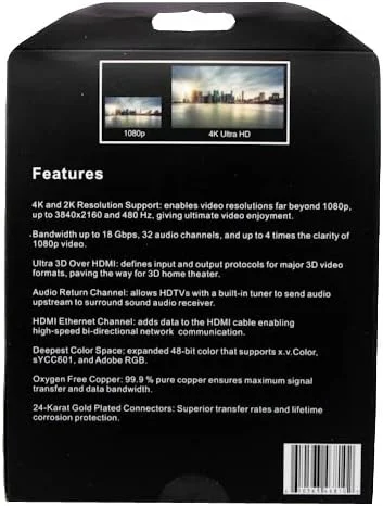 کابل HDMI 4K پرسرعت (4K با نرخ 60 هرتز) - سری حرفه ای (1.8 متر) کابل HDMI 4K پرسرعت (4K با نرخ 60 هرتز) - سری حرفه ای (1.8 متر)