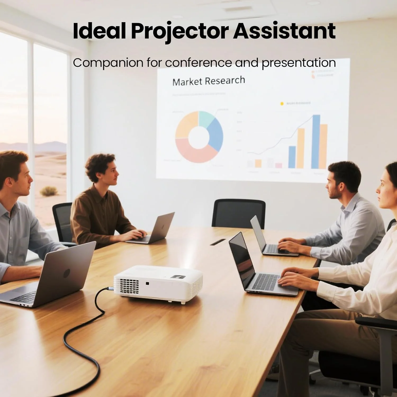 کابل USB C به HDMI طول 1 متر - کابل Type C به HDMI با کیفیت 4K@30Hz برای MacBook، iPhone 15/16، Galaxy S9-S24، iPad Pro، سازگار با Thunderbolt 3/4