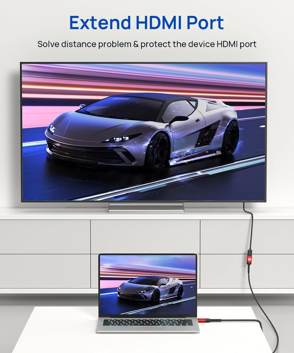 کابل افزایش طول HDMI جی ساکس، 1 متر، 4K 60Hz، کابل افزایش طول HDMI پرسرعت نر به مادگی (HDR HDCP 2.2)، سازگار با Roku TV Streaming Stick، پخش کننده Bluray، HDTV، لپ تاپ، PC - قرمز کابل افزایش طول HDMI جی ساکس، 1 متر، 4K 60Hz، کابل افزایش طول HDMI پرسرعت نر به مادگی (HDR HDCP 2.2)، سازگار با Roku TV Streaming Stick، پخش کننده Bluray، HDTV، لپ تاپ، PC - قرمز