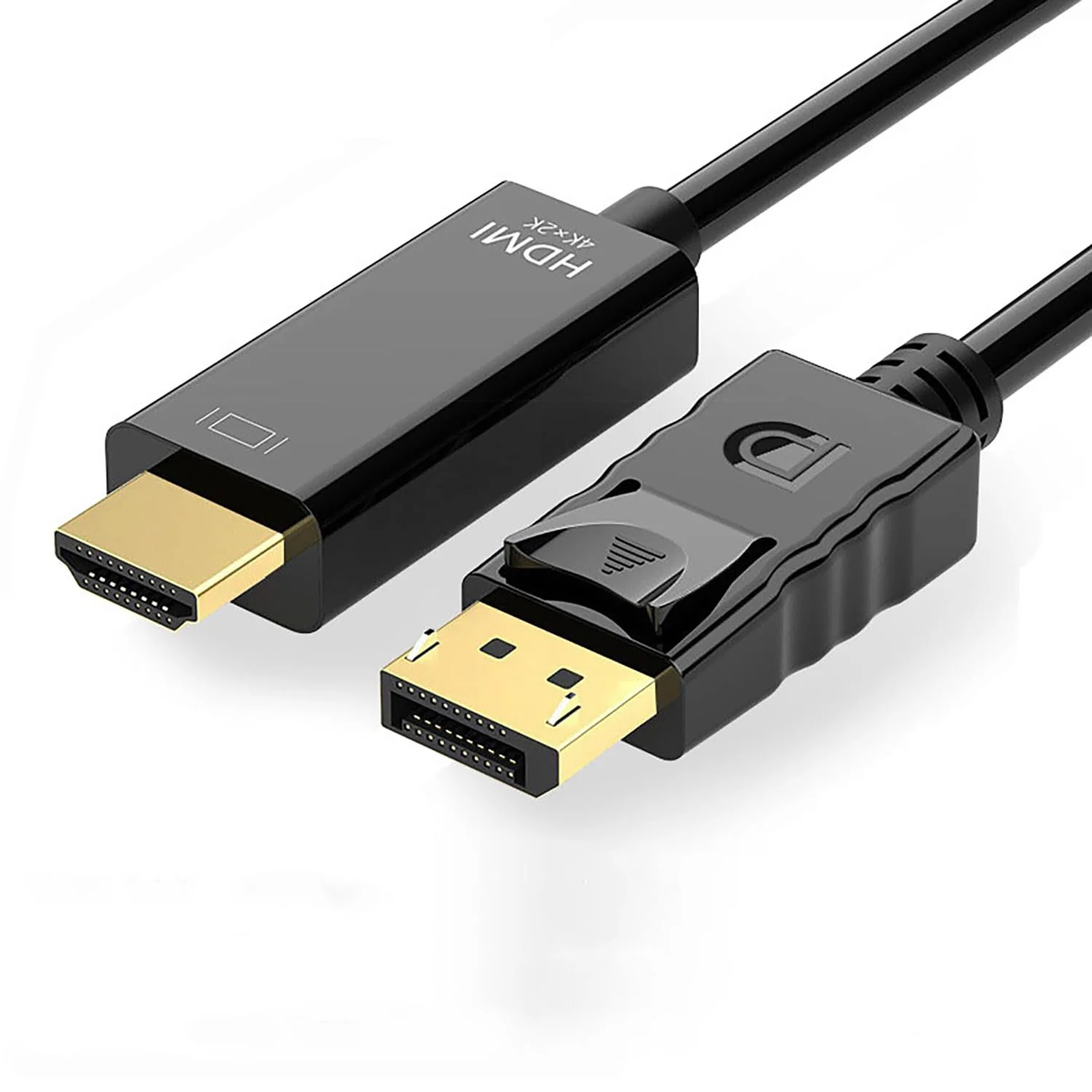 کابل DisplayPort به HDMI با کیفیت 4K طول 1.8 متر، انتقال یک طرفه DP 1.2 به HDMI 1.4، سازگار با HP، ThinkPad، AMD، NVIDIA (فقط DP به HDMI)