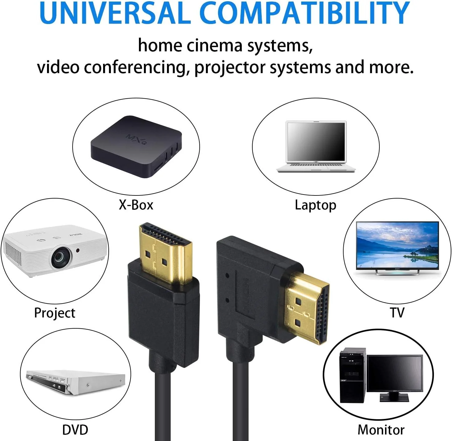 کابل HDMI کوتاه Duttek 4K، 15 سانتی متر، کابل HDMI نر به نر زاویه دار راست برای استیک تلویزیون 3D و 4K Ultra HD، کابل HDMI 2.0 (فوق العاده نازک) کابل HDMI کوتاه Duttek 4K، 15 سانتی متر، کابل HDMI نر به نر زاویه دار راست برای استیک تلویزیون 3D و 4K Ultra HD، کابل HDMI 2.0 (فوق العاده نازک)