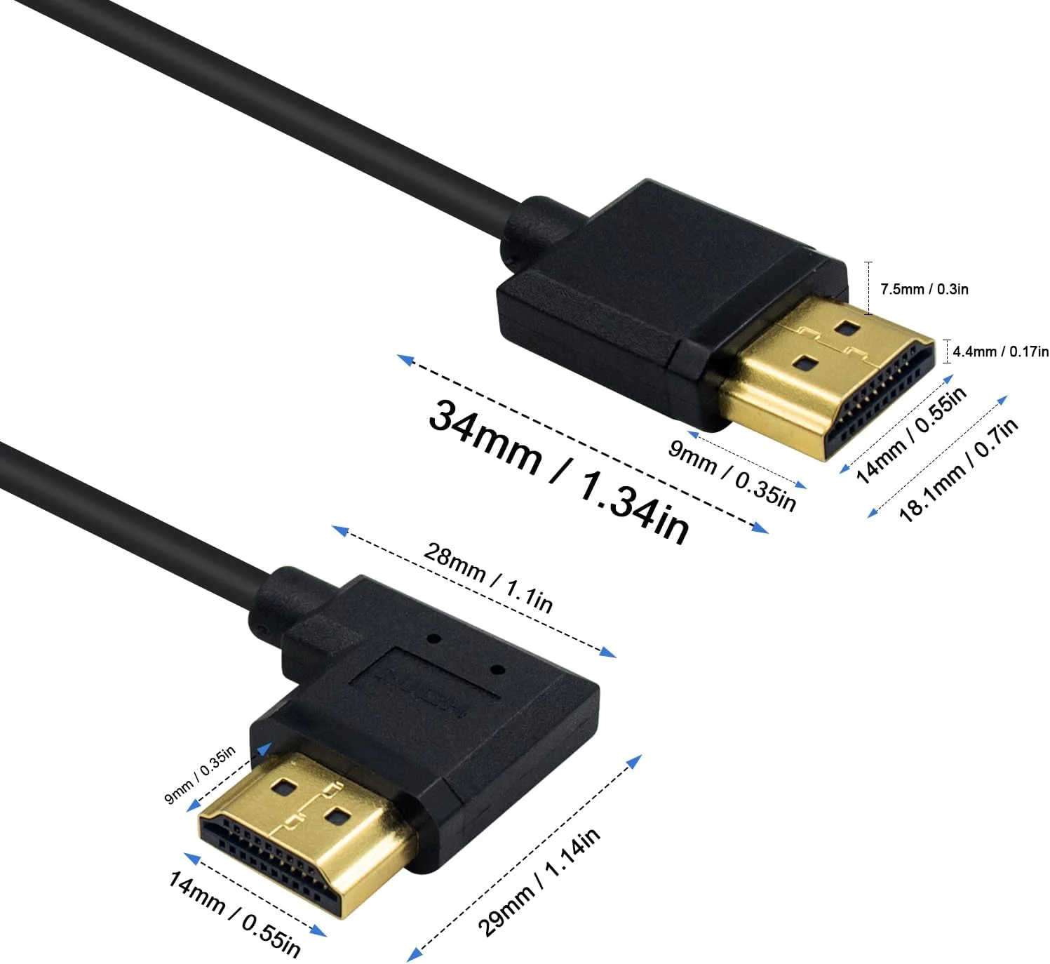 کابل HDMI کوتاه Duttek 4K، 15 سانتی متر، کابل HDMI نر به نر زاویه دار راست برای استیک تلویزیون 3D و 4K Ultra HD، کابل HDMI 2.0 (فوق العاده نازک) کابل HDMI کوتاه Duttek 4K، 15 سانتی متر، کابل HDMI نر به نر زاویه دار راست برای استیک تلویزیون 3D و 4K Ultra HD، کابل HDMI 2.0 (فوق العاده نازک)