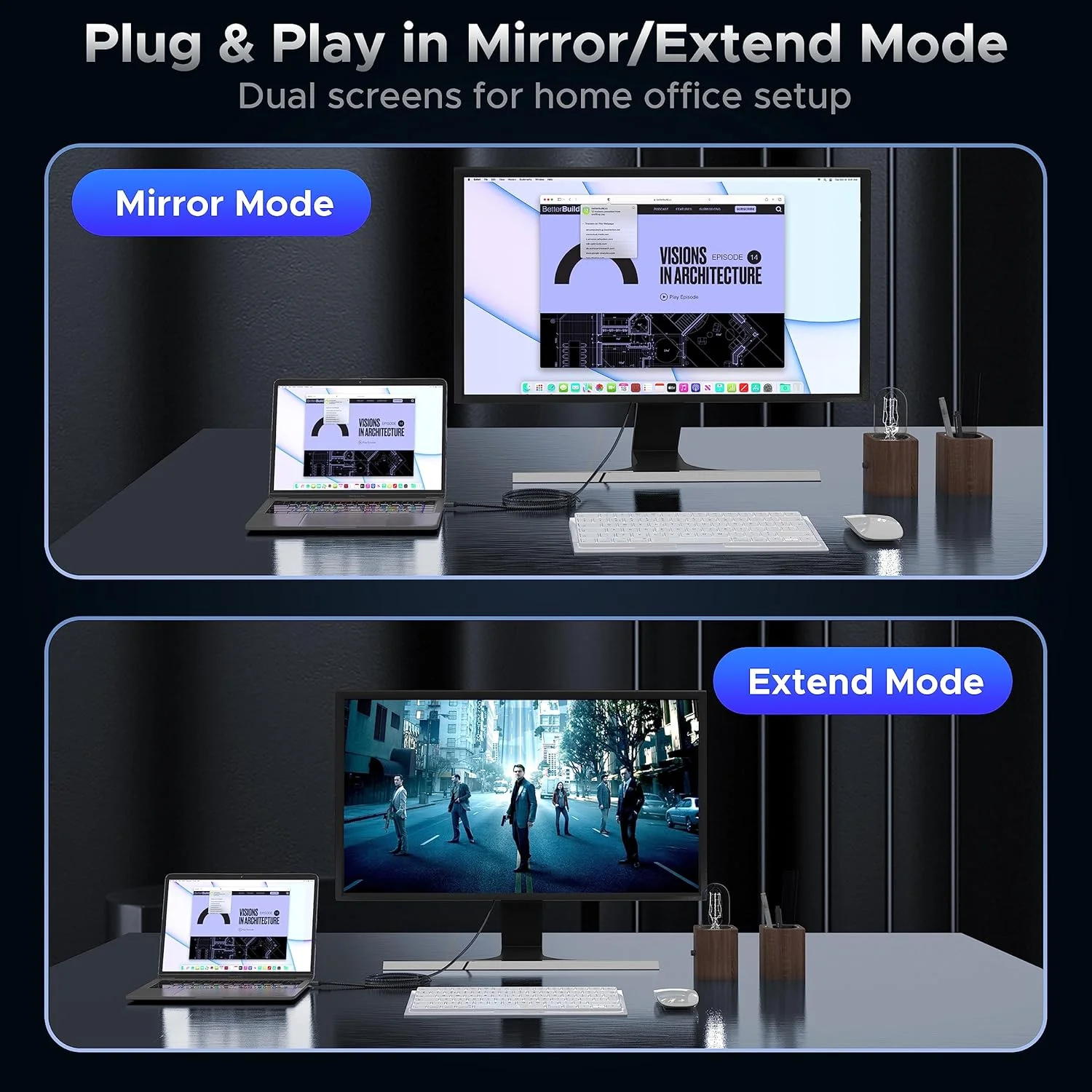 کابل Mini DisplayPort به HDMI 4K [4K 30Hz، بدنه آلومینیومی، روکش نایلونی بافته شده] کابل UHD Thunderbolt به HDMI، Mini DP به HDMI 2 متری، سازگار با MacBook Air/Pro، Surface Pro، iMac Series، XPS