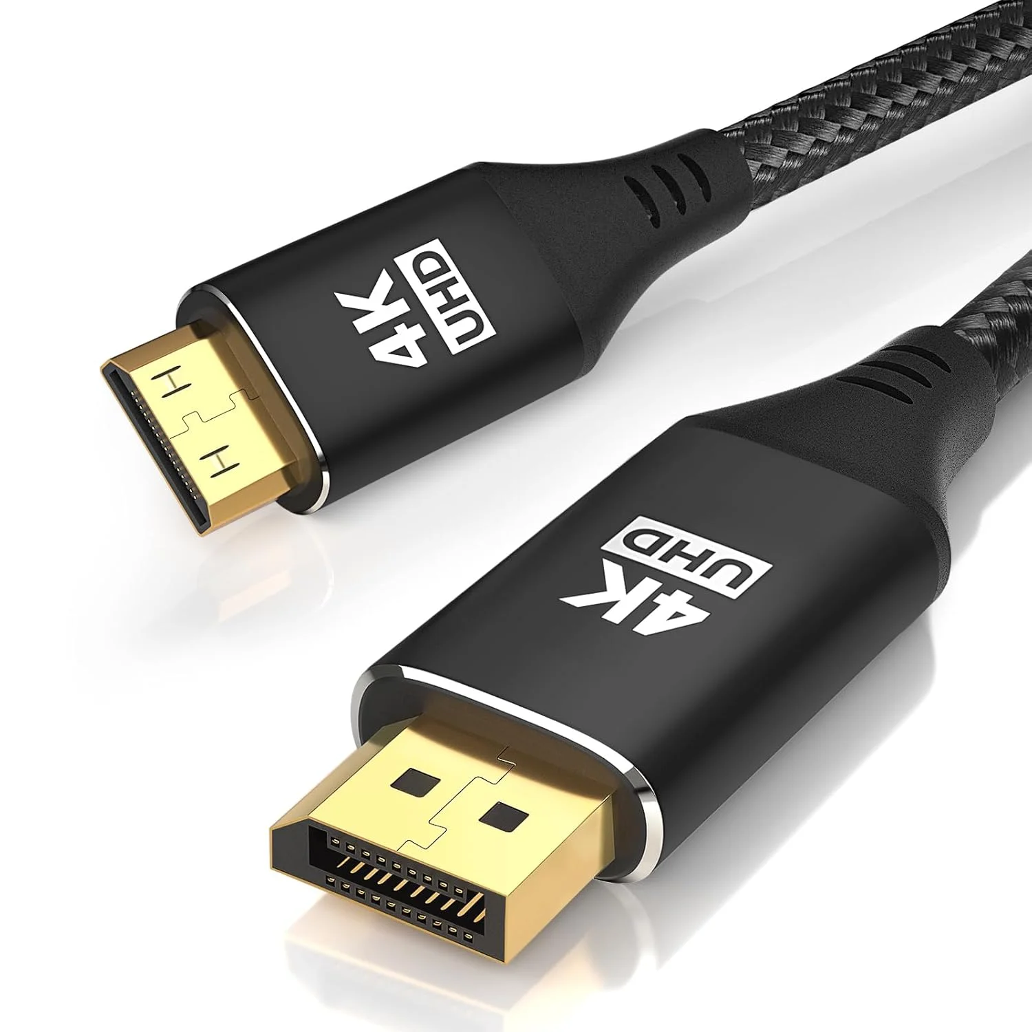 کابل DisplayPort به Mini HDMI با کیفیت 4K، طول 1.8 متر، کابل یک طرفه DP به Mini HDMI با رزولوشن UHD 1440P/2K@120Hz,4K@30 برای Dell، کامپیوتر، AMD، NVIDIA، Lenovo، HP، ThinkPad