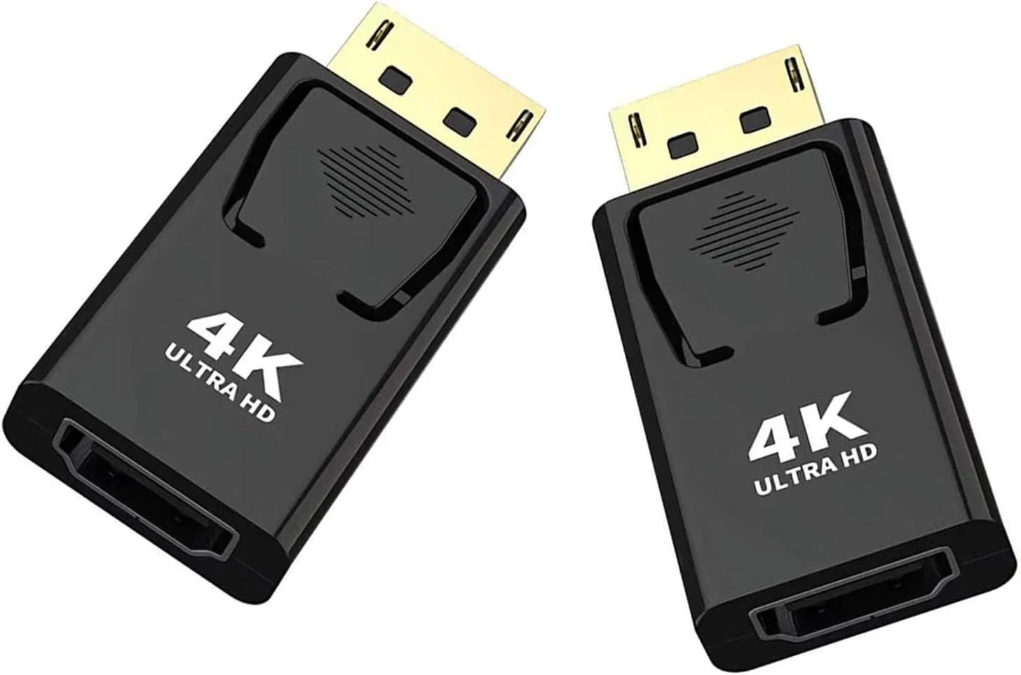 تبدیل Displayport به HDMI برند BERLAT، آداپتور DP به HDMI [دو عددی]، 3840x2160p تبدیل کننده نر به ماده سازگار با کامپیوتر، دسکتاپ، لپ تاپ، PC، مانیتور، HDTV - روکش طلا