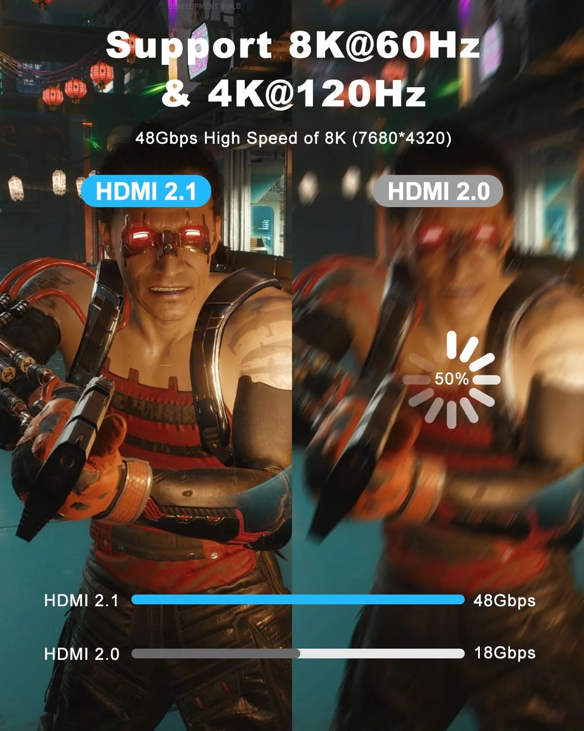 پک 5 عددی - کابل HDMI 10K 8K 4K به طول 2 متر، کابل HDMI 2.1 با سرعت بالا 48 گیگابیت بر ثانیه، 4K@120Hz/10K8K@60Hz، سازگار با تلویزیون/لپ تاپ/مانیتور/PS-5/X-Box/پروژکتور/سیستم صوتی و غیره پک 5 عددی - کابل HDMI 10K 8K 4K به طول 2 متر، کابل HDMI 2.1 با سرعت بالا 48 گیگابیت بر ثانیه، 4K@120Hz/10K8K@60Hz، سازگار با تلویزیون/لپ تاپ/مانیتور/PS-5/X-Box/پروژکتور/سیستم صوتی و غیره