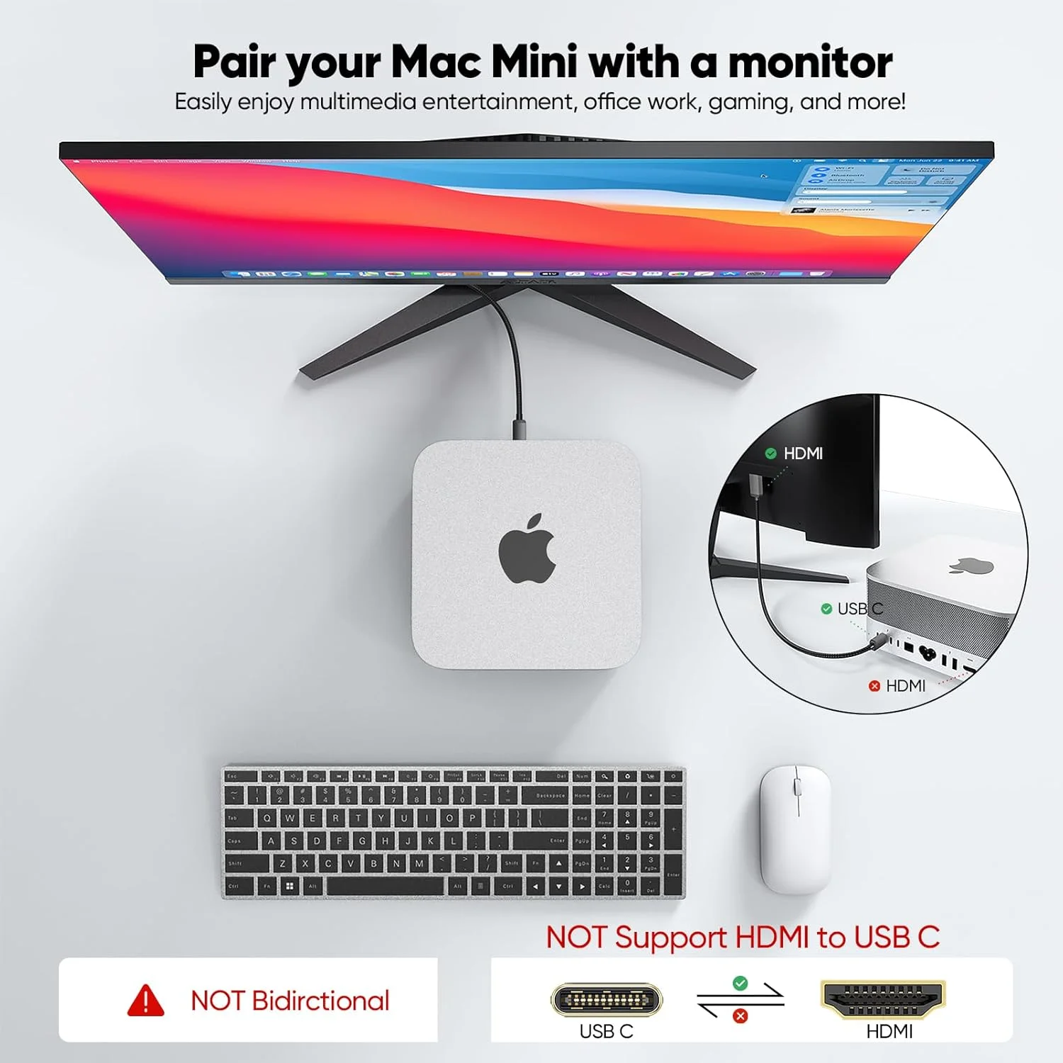 کابل کوتاه USB-C به HDMI 4K طول 45 سانتی متر، کابل باریک USBC به HDMI نر به نر سازگار با Thunderbolt 3/4/5 برای کامپیوتر، مانیتور، تلویزیون، پروژکتور، Galaxy S9-25، iPhone 15/16، MacBook، iPad Pro، Pixel، Dell XPS کابل کوتاه USB-C به HDMI 4K طول 45 سانتی متر، کابل باریک USBC به HDMI نر به نر سازگار با Thunderbolt 3/4/5 برای کامپیوتر، مانیتور، تلویزیون، پروژکتور، Galaxy S9-25، iPhone 15/16، MacBook، iPad Pro، Pixel، Dell XPS