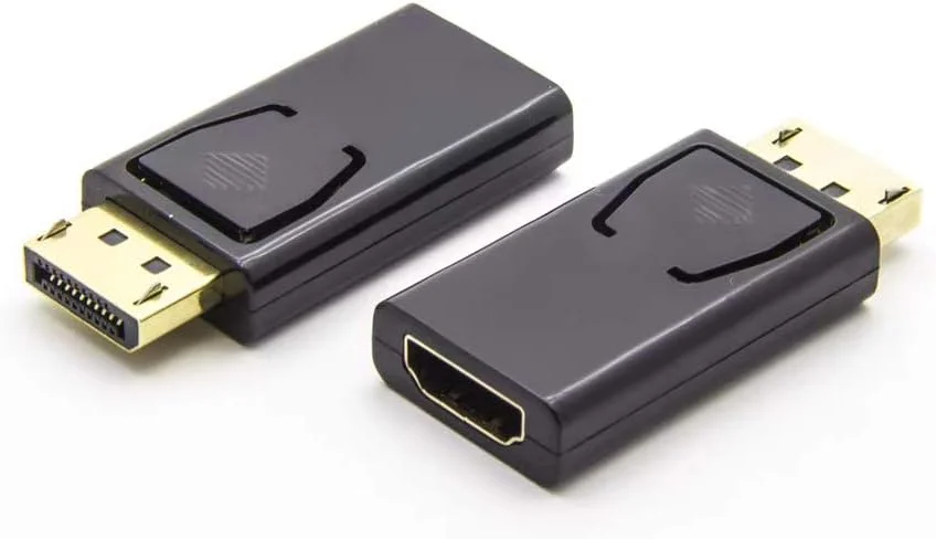 تبدیل Displayport به HDMI برند BERLAT، آداپتور DP به HDMI [دو عددی]، 3840x2160p تبدیل کننده نر به ماده سازگار با کامپیوتر، دسکتاپ، لپ تاپ، PC، مانیتور، HDTV - روکش طلا