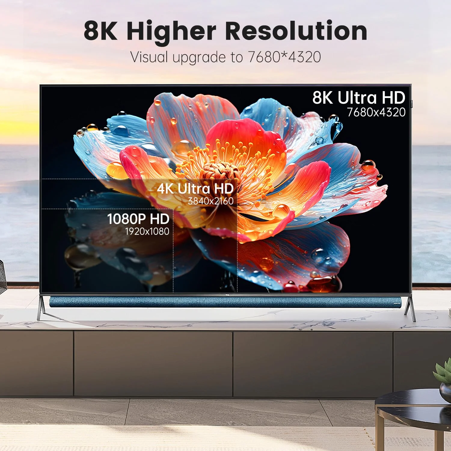 کابل HDMI 2.1 با کیفیت 10K 8K، طول 3 متر، سرعت فوق العاده بالا 48 گیگابیت بر ثانیه، 8K 60Hz، 4K 120Hz 240Hz 165Hz 144Hz، HDR10+، eARC، HDCP2.3، کابل HDMI بافته شده برای نتفلیکس، Roku TV، مانیتور کامپیوتر، پروژکتور، PS5، Xbox