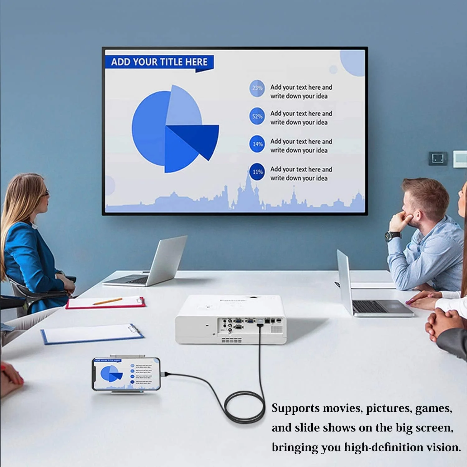 تبدیل لایتنینگ به HDMI دارای گواهی MFi اپل برای اتصال گوشی به تلویزیون، سازگار با آیفون و آیپد، اتصال مستقیم صفحه نمایش به HDTV/مانیتور/پروژکتور بدون نیاز به منبع تغذیه