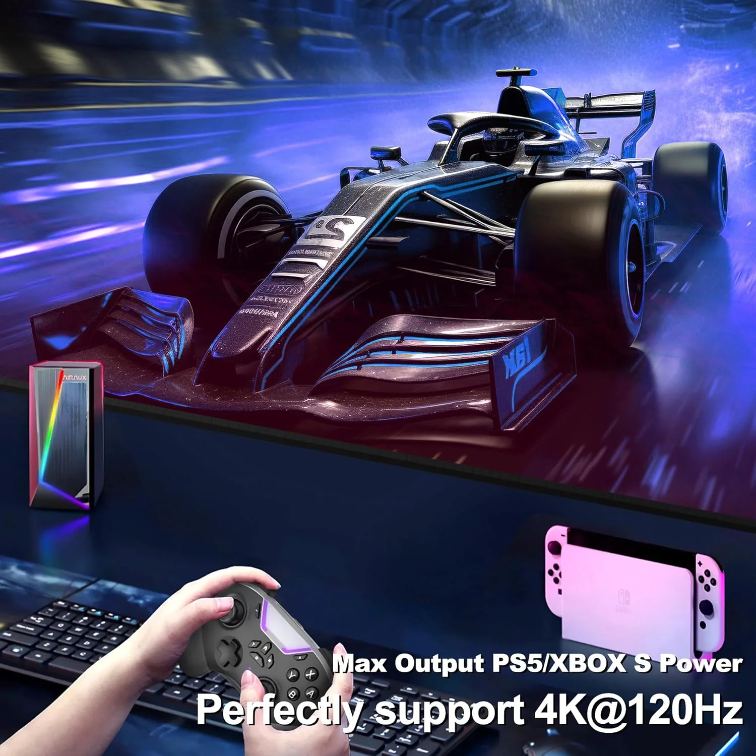 کابل CABLEDECONN HDMI 2.2 16K طول 1 متر، سرعت بالا 96 گیگابیت بر ثانیه، 12 بیت، نرخ نوسازی 60 هرتز در 16K، نرخ نوسازی 240 هرتز در 8K، نرخ نوسازی 480 هرتز در 4K، روکش طلایی بافته شده، پشتیبانی از UHD HDR، اتصال HDMI سازگار با PS5، مانیتور و تلویزیون