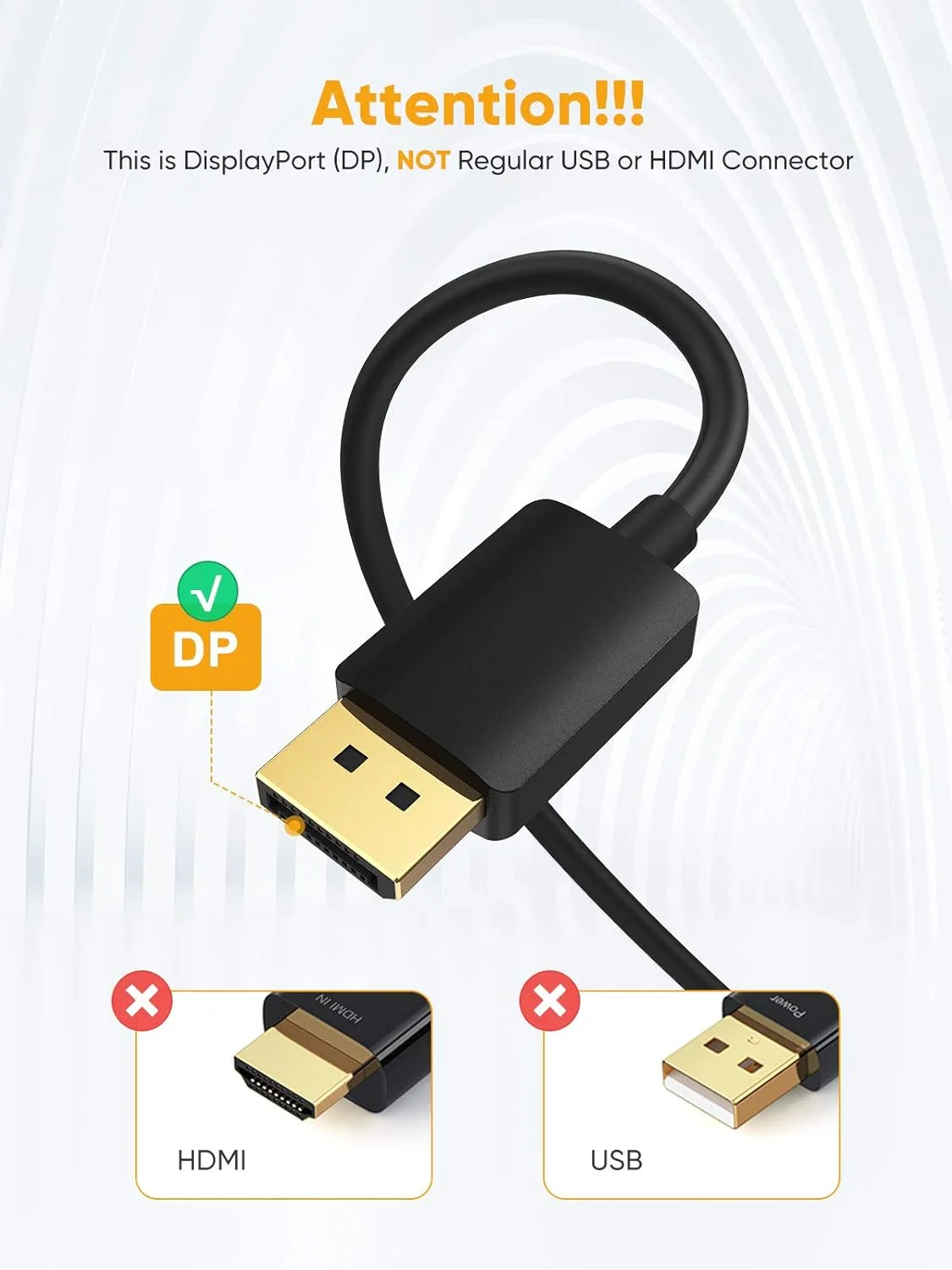 کابل یک طرفه اکتیو DisplayPort به HDMI کیبل کریشن، کابل مانیتور DisplayPort به HDMI طول 2.5 متر، پشتیبانی DP 1.4 به HDMI از 4K@60Hz، 2K@144Hz، 1080P@144Hz کابل یک طرفه اکتیو DisplayPort به HDMI کیبل کریشن، کابل مانیتور DisplayPort به HDMI طول 2.5 متر، پشتیبانی DP 1.4 به HDMI از 4K@60Hz، 2K@144Hz، 1080P@144Hz