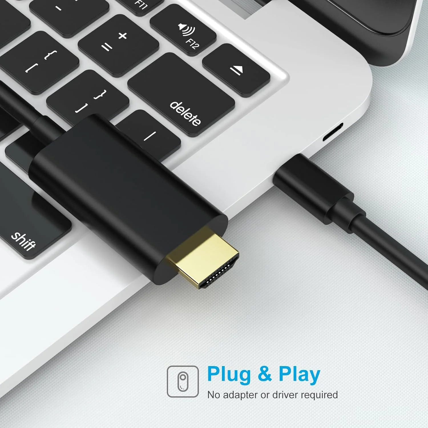 کابل USB C به HDMI (طول 1.8 متر)، [4K، سرعت بالا] کابل USB Type C به HDMI برای دفتر کار خانگی، [سازگار با Thunderbolt 3/4] برای Chromebook، برای MacBook Pro/Air 2023، برای iPad Pro، برای iMac، برای XPS 17، S23