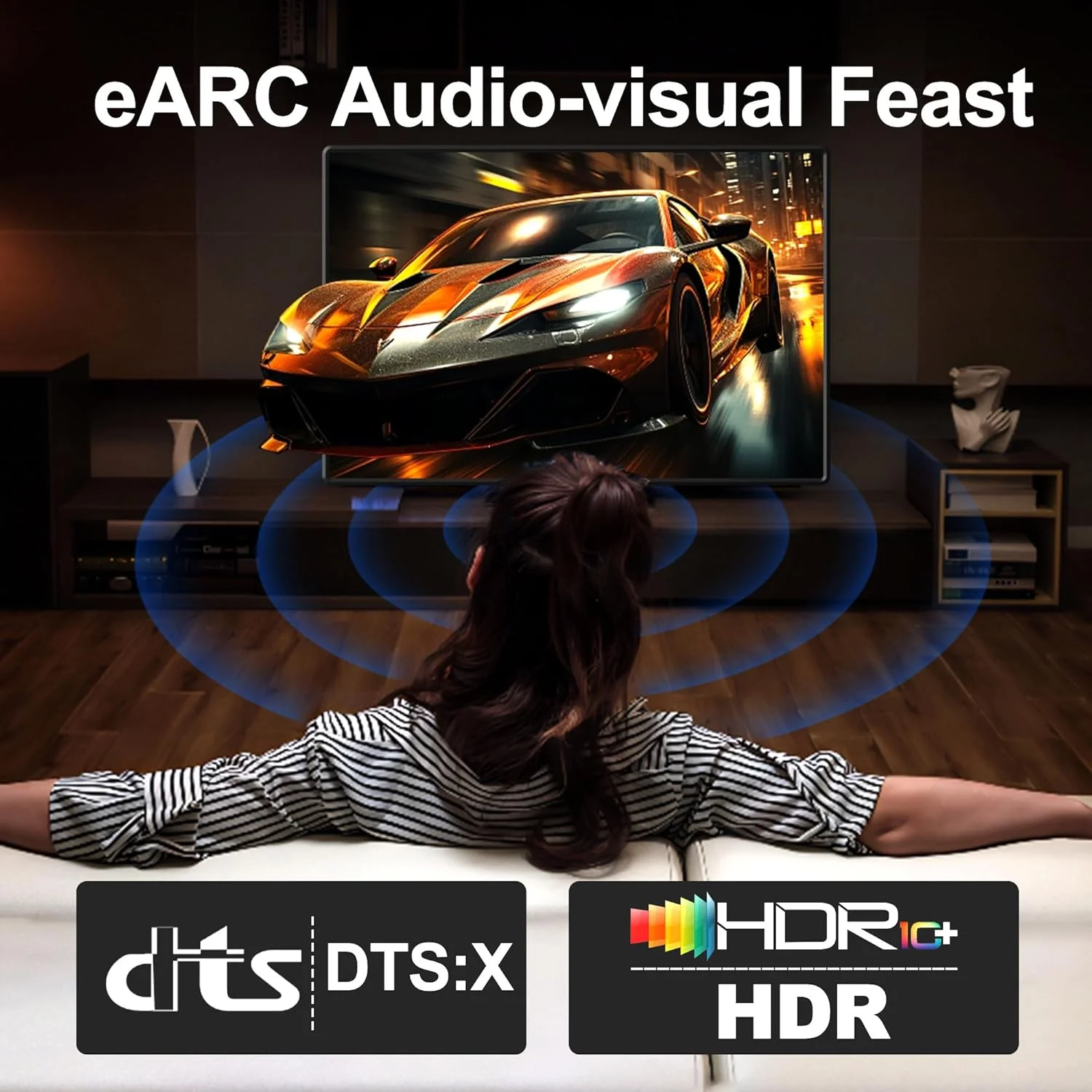 کابل CABLEDECONN HDMI 2.2 16K طول 1 متر، سرعت بالا 96 گیگابیت بر ثانیه، 12 بیت، نرخ نوسازی 60 هرتز در 16K، نرخ نوسازی 240 هرتز در 8K، نرخ نوسازی 480 هرتز در 4K، روکش طلایی بافته شده، پشتیبانی از UHD HDR، اتصال HDMI سازگار با PS5، مانیتور و تلویزیون