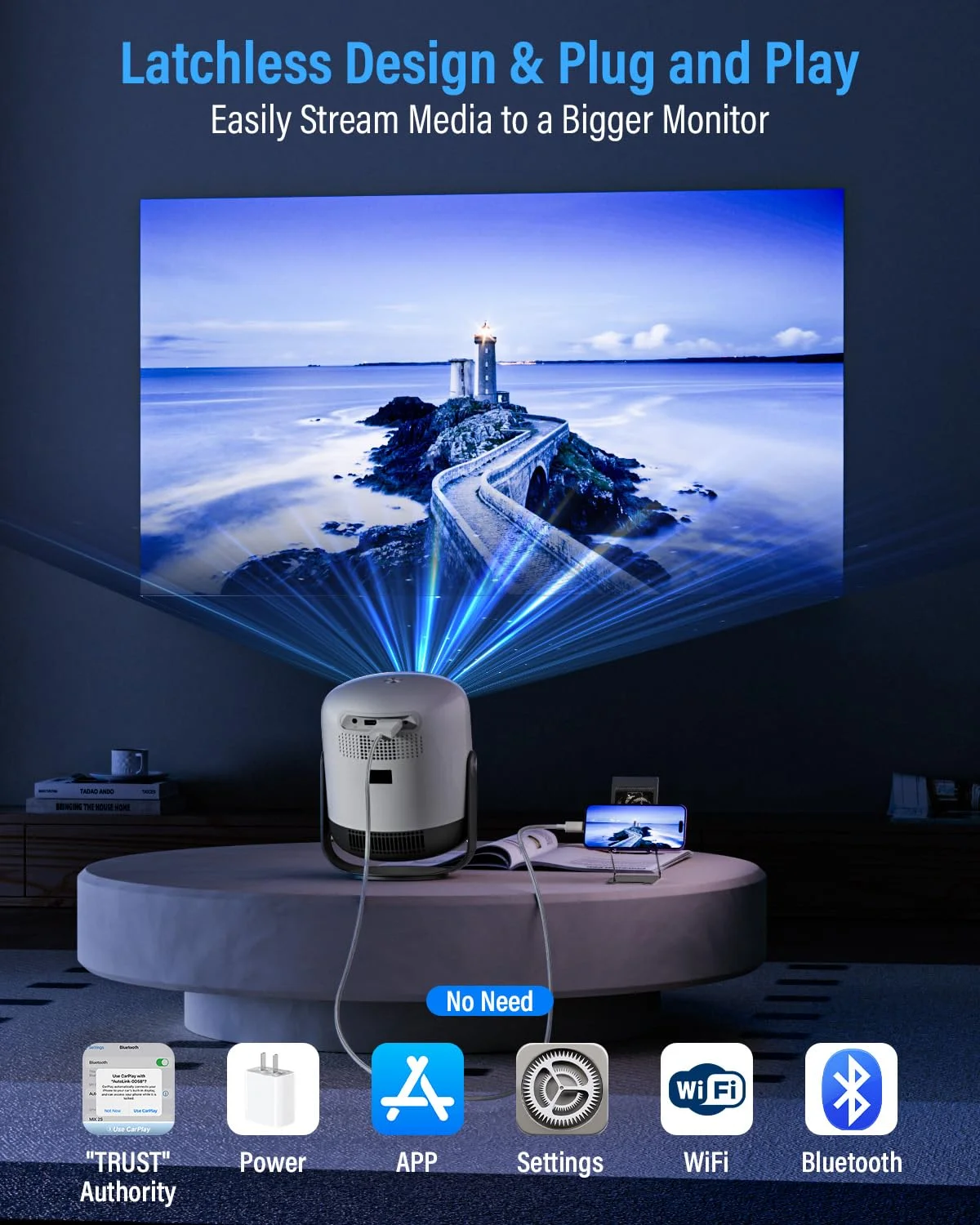 کابل لایتنینگ به HDMI دارای گواهی Apple MFi 1080P [3 متر، بدون نیاز به برق] آداپتور AV دیجیتال لایتنینگ، کانکتور همگام‌سازی صفحه نمایش، کابل بافته شده برای آیفون 14، 13، 12، 11، XS، XR، 8، آیپد به HDTV/پروژکتور/مانیتور