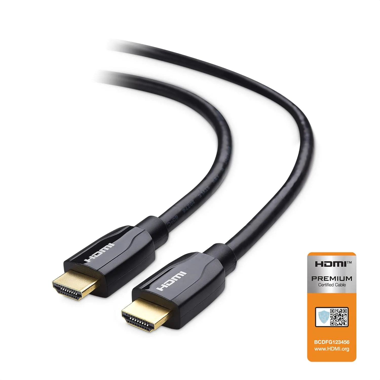 کابل HDMI شش فوتی (کابل HDMI ممتاز) Cable Matters با پشتیبانی از 4K@60Hz و HDR - مشکی
