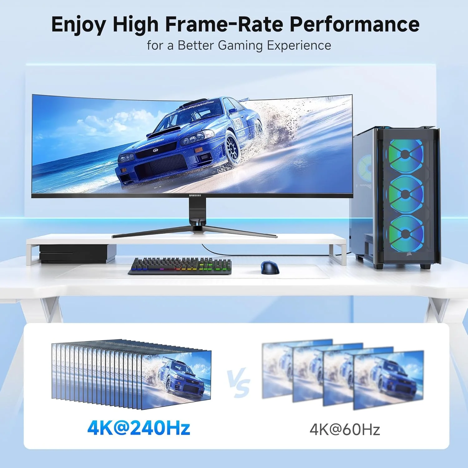 کابل HDMI 2.1 فوق العاده باریک Cable Matters با سرعت 48 گیگابیت بر ثانیه - طول 1.5 متر، پشتیبانی از [8K@60Hz, 4K@240Hz, HDR & Dolby Vision]، کابل HDMI2.1 باریک برای PS5، Xbox Series X/S، Apple TV