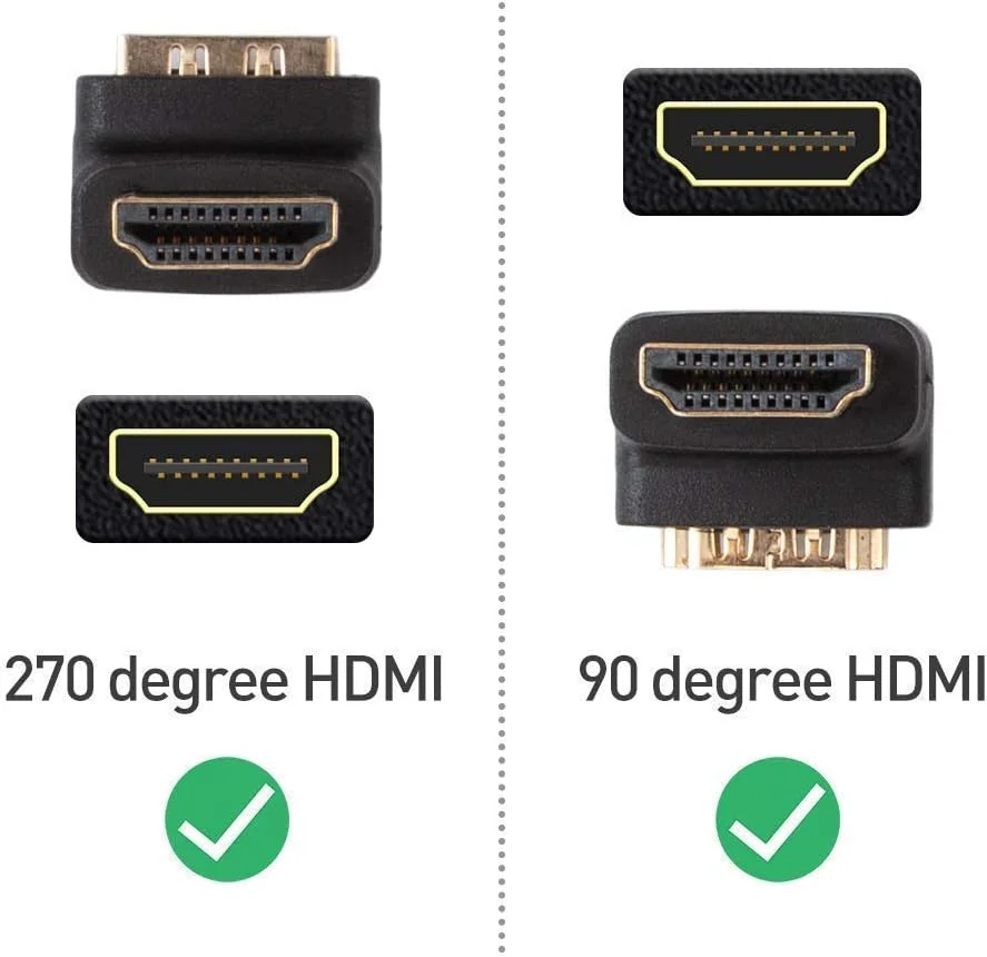 تبدیل HDMI با زاویه 90 و 270 درجه و تبدیل HDMI تخت با زاویه راست