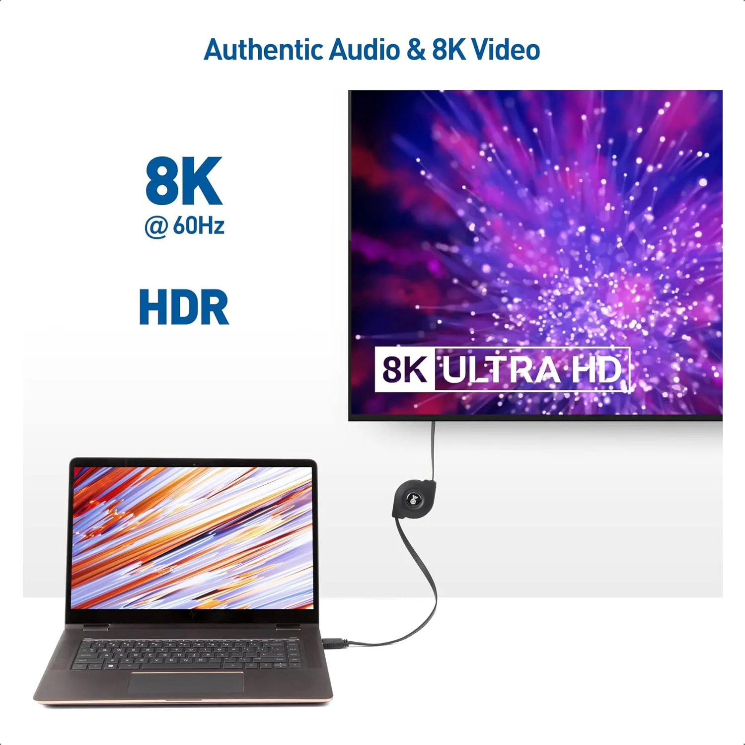 کابل HDMI جمع شونده Cable Matters با رزولوشن 8K 60Hz / 4K 240Hz و پشتیبانی از HDR - طول 1 متر