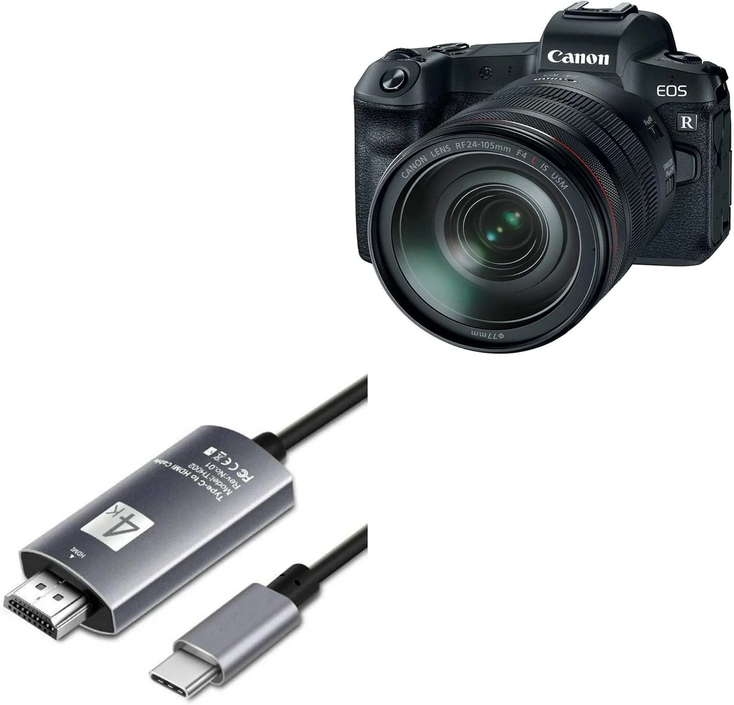 کابل BoxWave سازگار با Canon EOS R - کابل SmartDisplay - USB Type-C به HDMI (1.8 متر)، کابل USB C/HDMI - مشکی جت کابل BoxWave سازگار با Canon EOS R - کابل SmartDisplay - USB Type-C به HDMI (1.8 متر)، کابل USB C/HDMI - مشکی جت