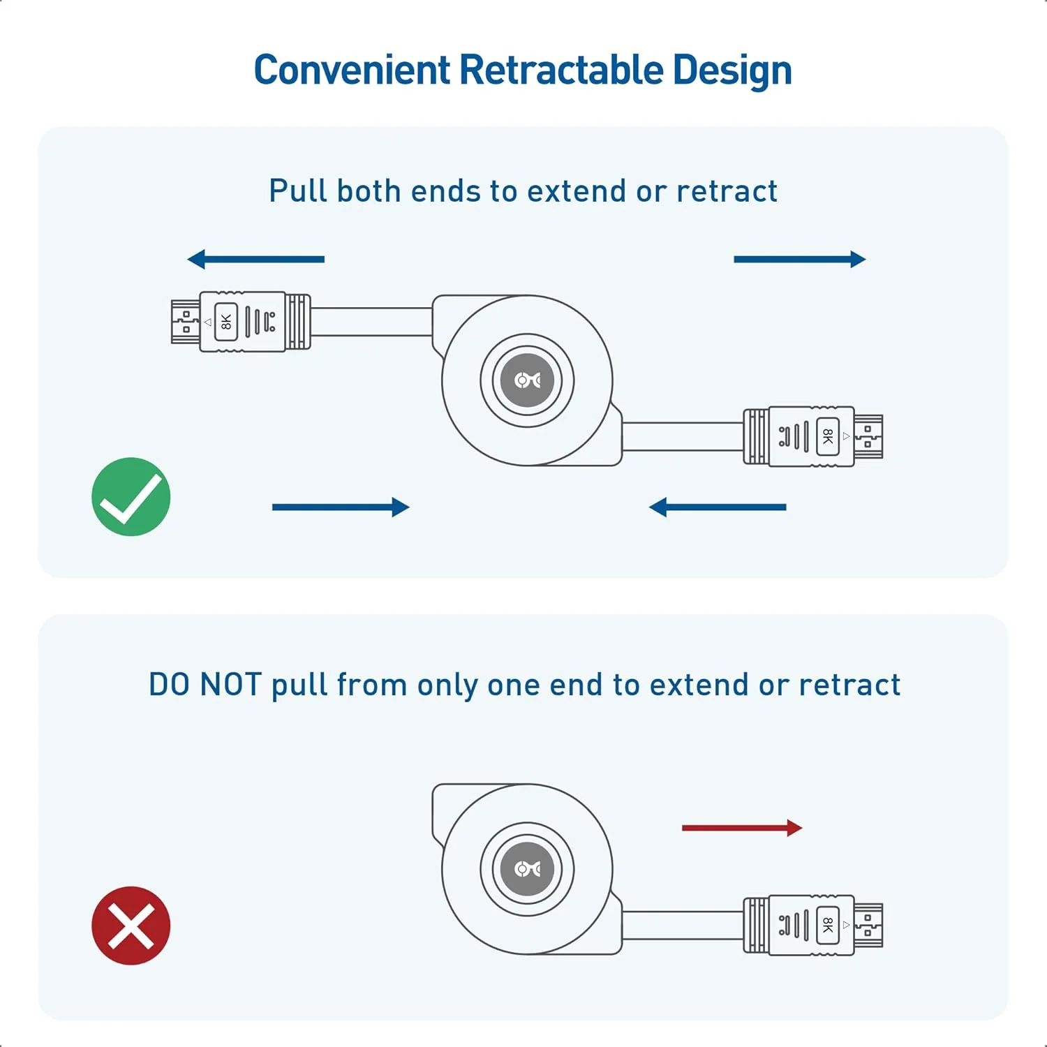 کابل HDMI جمع شونده Cable Matters با رزولوشن 8K 60Hz / 4K 240Hz و پشتیبانی از HDR - طول 1 متر