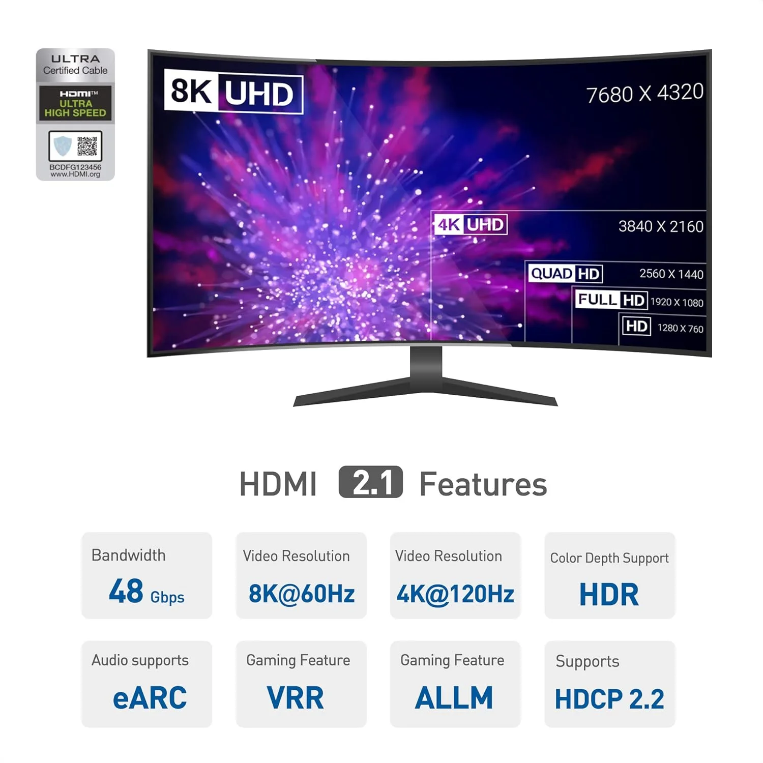 کابل فیبر نوری HDMI یک طرفه اکتیو 8K @60Hz کیبل مترز (Cable Matters) با طول 5 متر - پشتیبانی از 8K@60Hz و 4K@120Hz HDR - سازگار با PS5، Apple TV، PC کابل فیبر نوری HDMI یک طرفه اکتیو 8K @60Hz کیبل مترز (Cable Matters) با طول 5 متر - پشتیبانی از 8K@60Hz و 4K@120Hz HDR - سازگار با PS5، Apple TV، PC