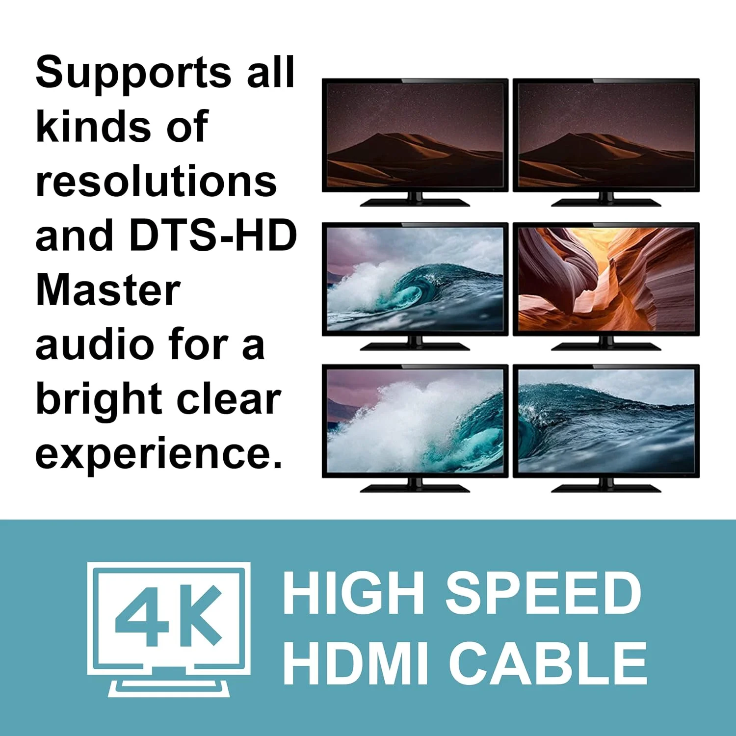 کابل HDMI 4K لگراند C2G - سرعت بالا، 1.8 متر، بسته 2 عددی، مشکی