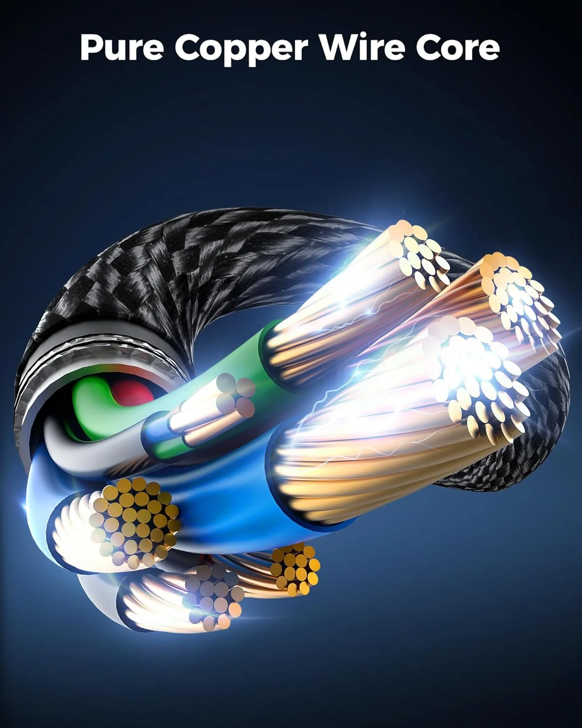 کابل HDMI با طول 4.5 متر - کابل HDMI فوق العاده پرسرعت 8K تایید شده، کابل HDMI بافته شده 48 گیگابیت بر ثانیه، 8K 60 هرتز، 4K 120 هرتز، eARC، HDCP 2.2 و 2.3 - سازگار با HDTV/PS5