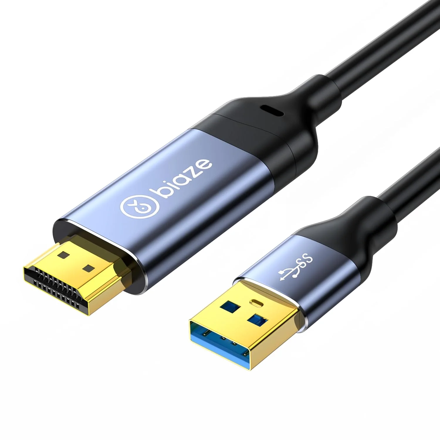 کابل USB 3.0 به HDMI پنج فوتی، 1080P 60Hz 5Gbps سرعت بالا برای اتصال لپ تاپ/کامپیوتر/PS5/Xbox/Switch به تلویزیون/مانیتور/پروژکتور، انعکاس صفحه نمایش و توسعه نمایشگر (USB به HDMI) کابل USB 3.0 به HDMI پنج فوتی، 1080P 60Hz 5Gbps سرعت بالا برای اتصال لپ تاپ/کامپیوتر/PS5/Xbox/Switch به تلویزیون/مانیتور/پروژکتور، انعکاس صفحه نمایش و توسعه نمایشگر (USB به HDMI)