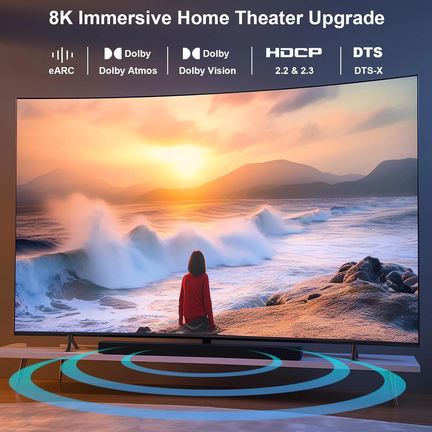 کابل HDMI به HDMI بنفی 8K، طول 3 متر، دارای گواهینامه سرعت فوق العاده بالا، پشتیبانی از 4K@240Hz، 8K@60Hz، HDMI 2.1، سرعت انتقال 48Gbps، بدنه آلومینیومی، روکش نایلونی بافته شده