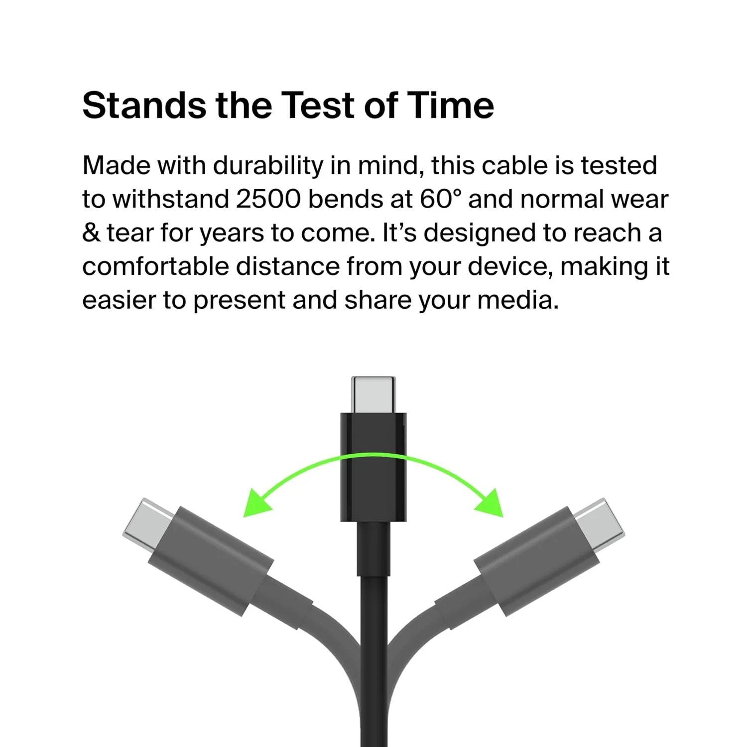 کابل USB Type C به HDMI 2.1 بلکین، کابل 2 متری با رزولوشن 8K@60Hz، 4K@144Hz، HDR، HBR3، DSC، HDCP 2.2، سازگار با Chromebook، MacBook، iPad Pro و سایر دستگاه های USB C