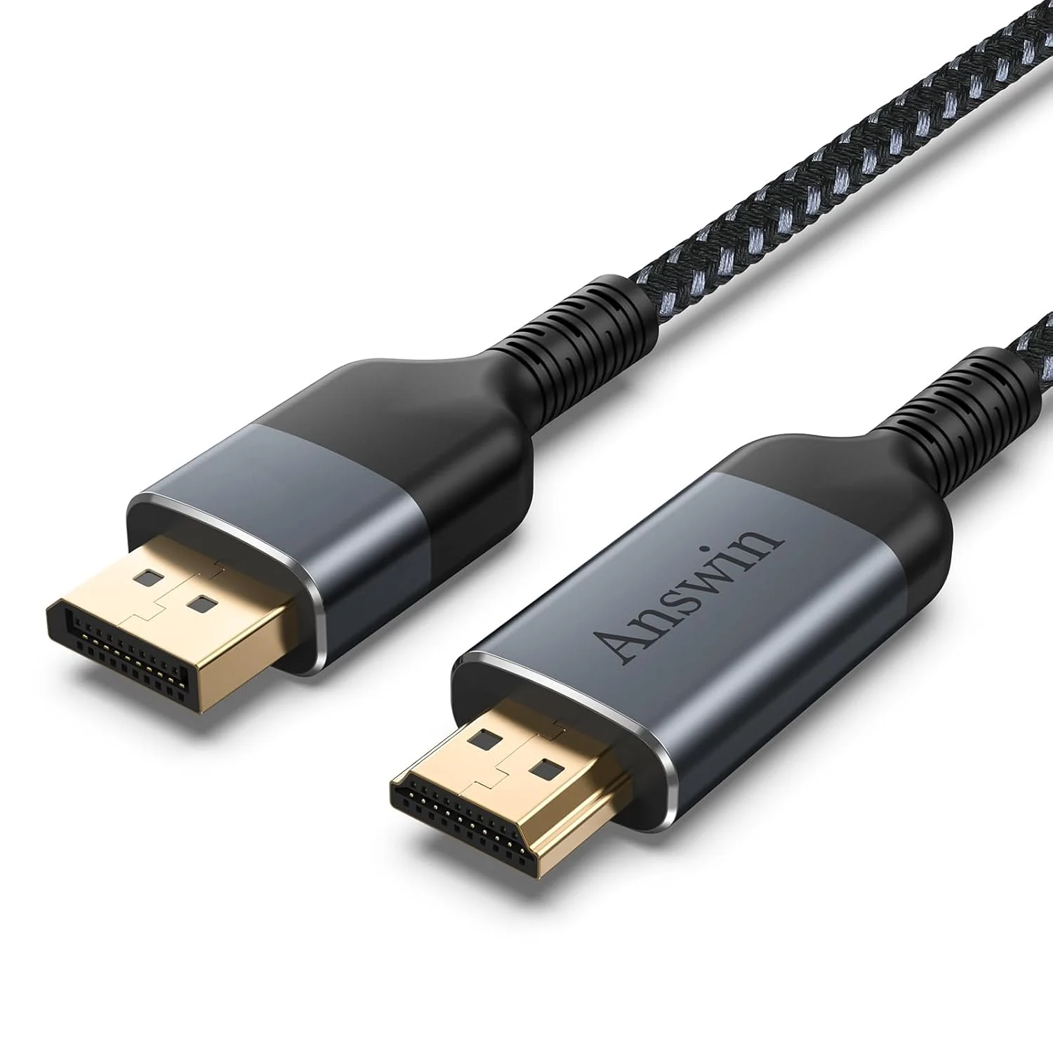 کابل یک طرفه HDMI به Displayport 4K@60Hz فعال، سازگار با Xbox One/360/NS/PS4/PS5/Mac Mini، اتصال PC به مانیتور DP 2K@120Hz - طول 1.8 متر