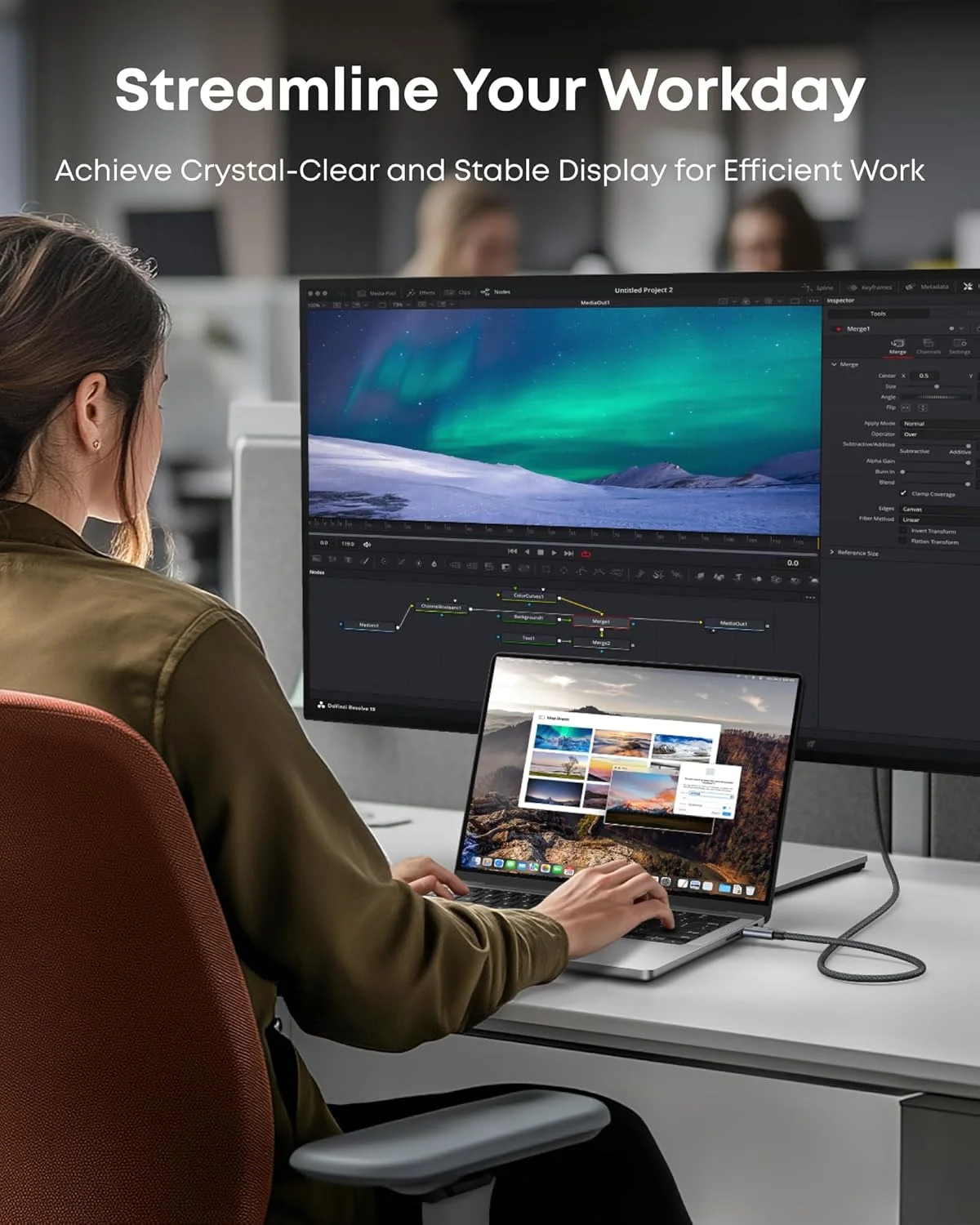 کابل HDMI انکر، کابل USB C به HDMI بافته شده با نایلون فوق سریع 4K@60Hz با محافظ پیشرفته، تاندربولت 5/4/3، برای مک بوک، آیپد، آیفون، تلویزیون HD و موارد دیگر (3 فوت، مشکی)