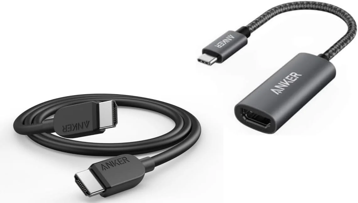 کابل HDMI انکر 8K@60Hz، کابل HDMI فوق العاده با کیفیت 4K@120Hz به طول 6 فوت و آداپتور USB C به HDMI انکر (4K@60Hz) کابل HDMI انکر 8K@60Hz، کابل HDMI فوق العاده با کیفیت 4K@120Hz به طول 6 فوت و آداپتور USB C به HDMI انکر (4K@60Hz)