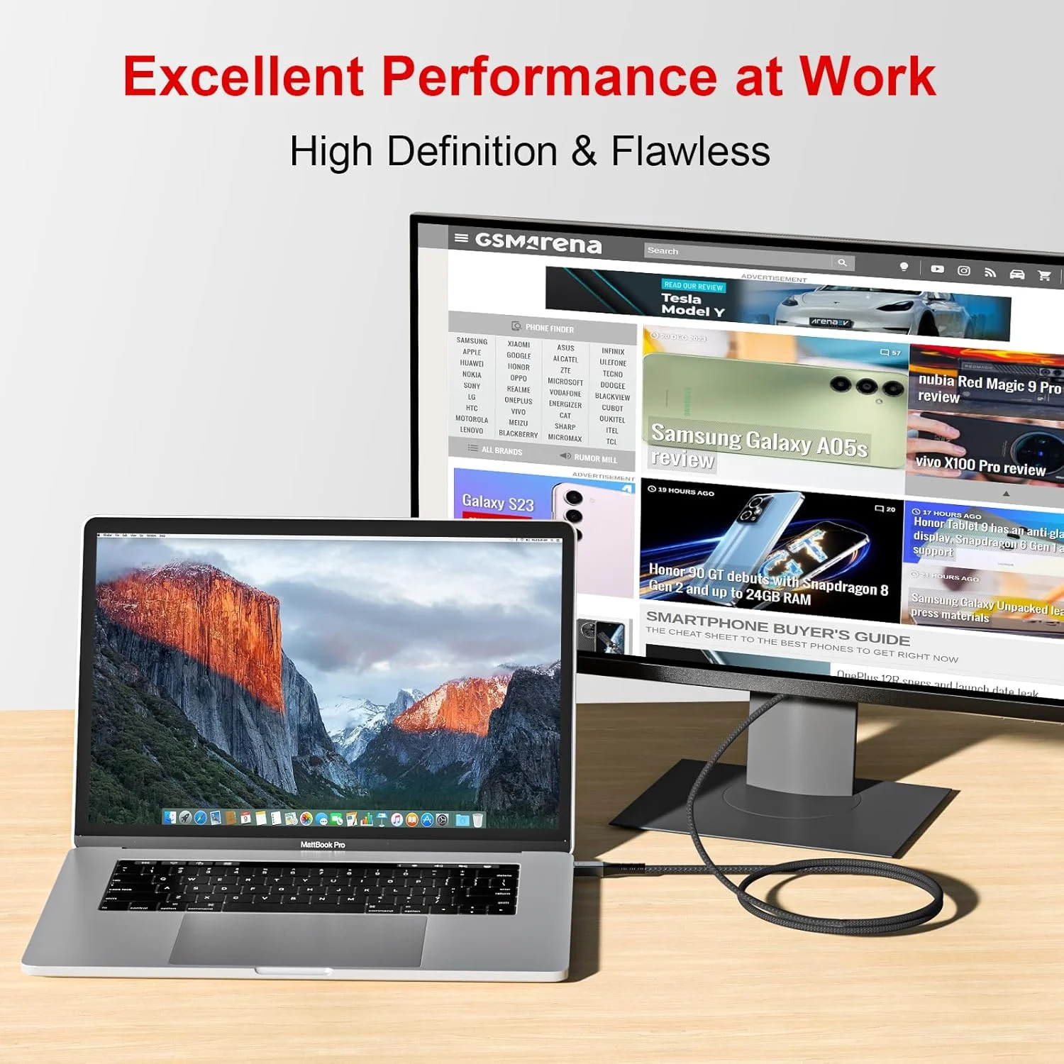 کابل Mini Displayport به Mini HDMI 4K یک طرفه 3 فوت 2K@60Hz Thunderbolt 2 به کابل Mini HDMI برای MacBook، Surface Pro/Dock به مانیتور قابل حمل KYY، ARZOPA، VILVA، MNN (نه HDMI)