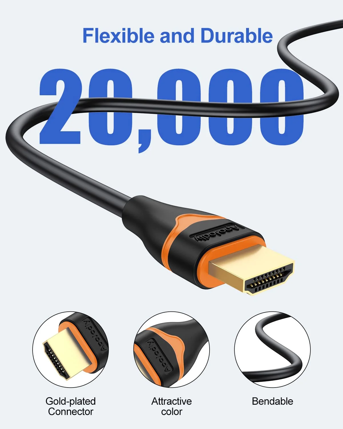 کابل HDMI 4K، طول 2 متر - بسته 10 عددی، کابل HDMI پرسرعت 2.0 Ultra HD 4K@60Hz، 2K@144Hz، HDR، 3D، Dolby، HDCP 2.2، ARC برای PS5، PS4، HDTV، مانیتور، Xbox، Blu-ray، لپ تاپ